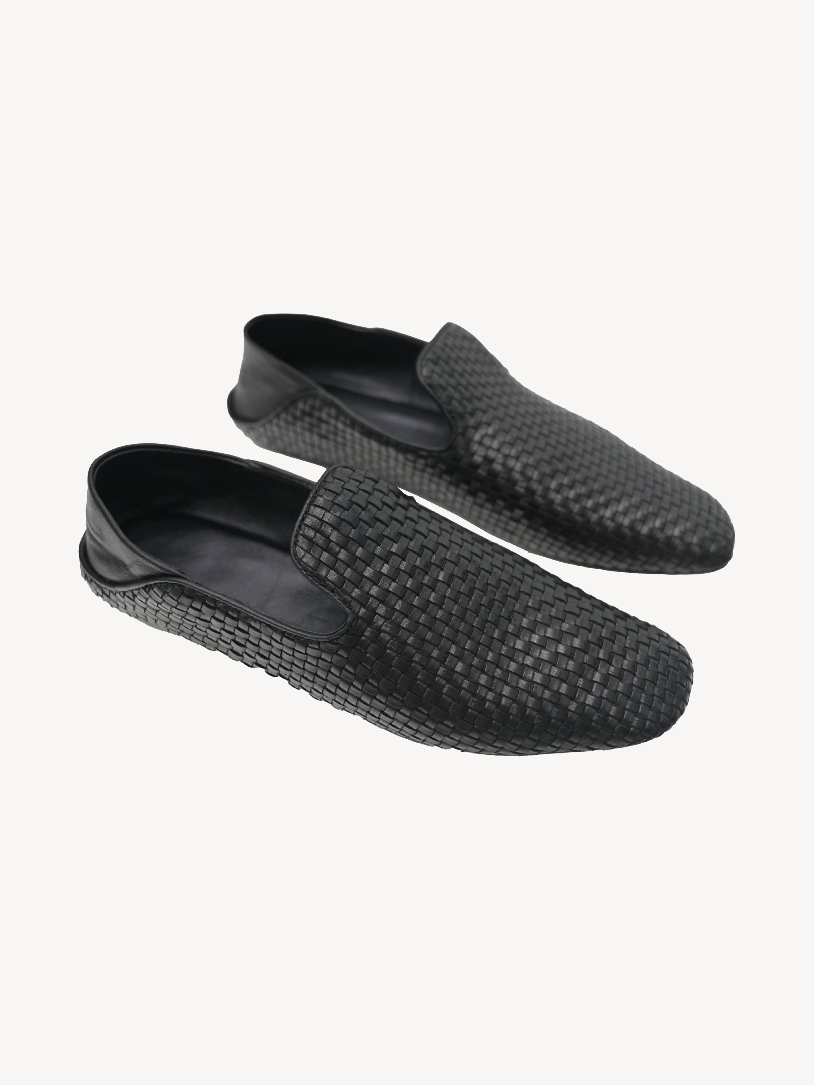 Woven Leather Loafers