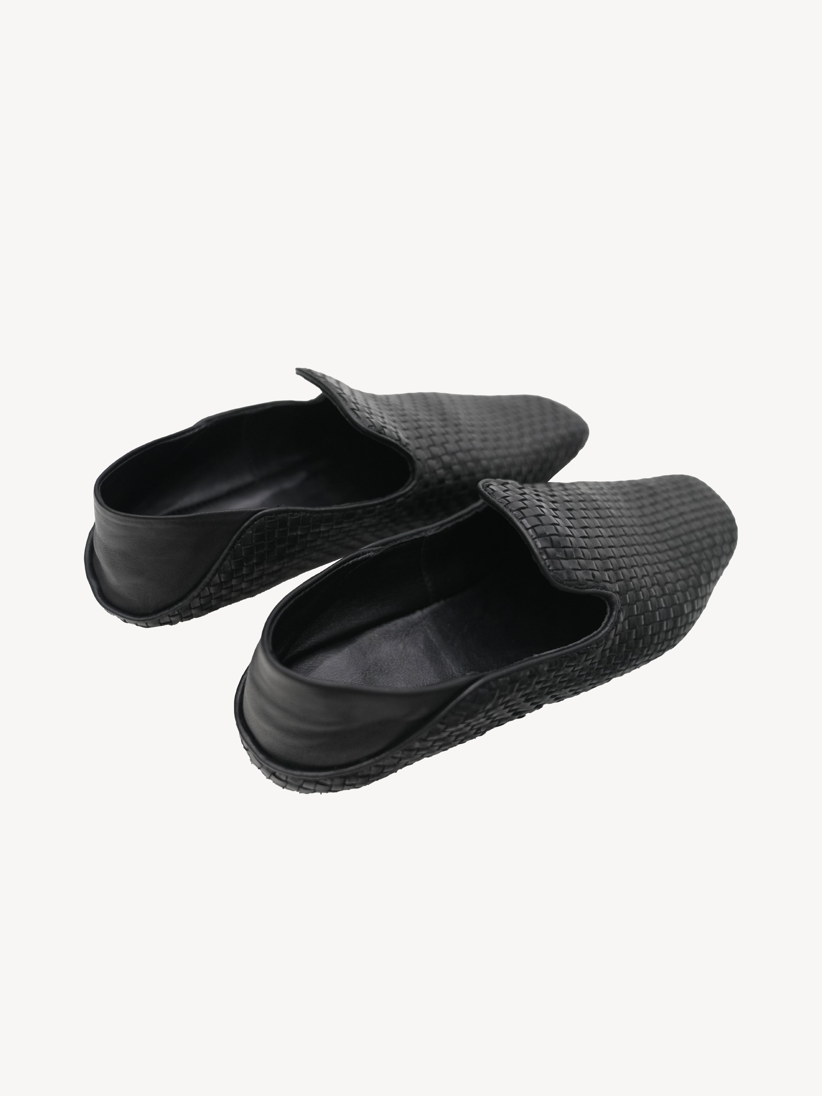 Woven Leather Loafers