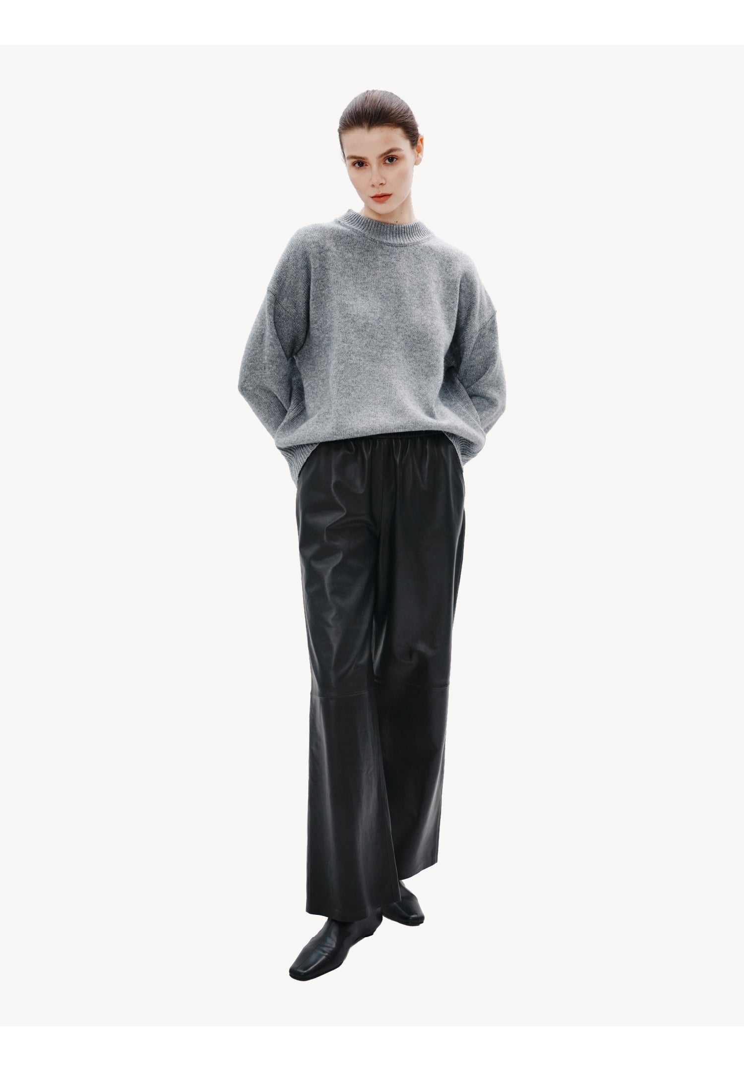 Relaxed Leather Trousers