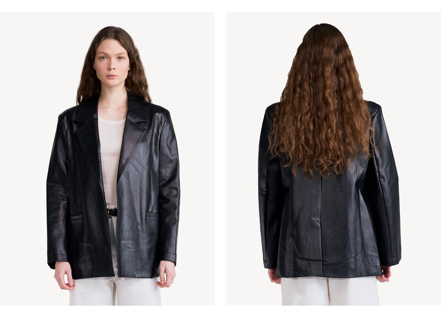 Tailored Leather Blazer