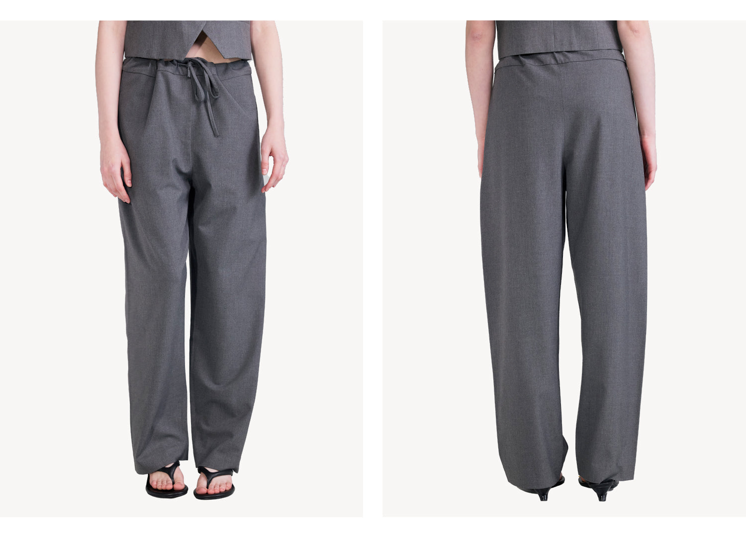 Drawstring Wide Trousers