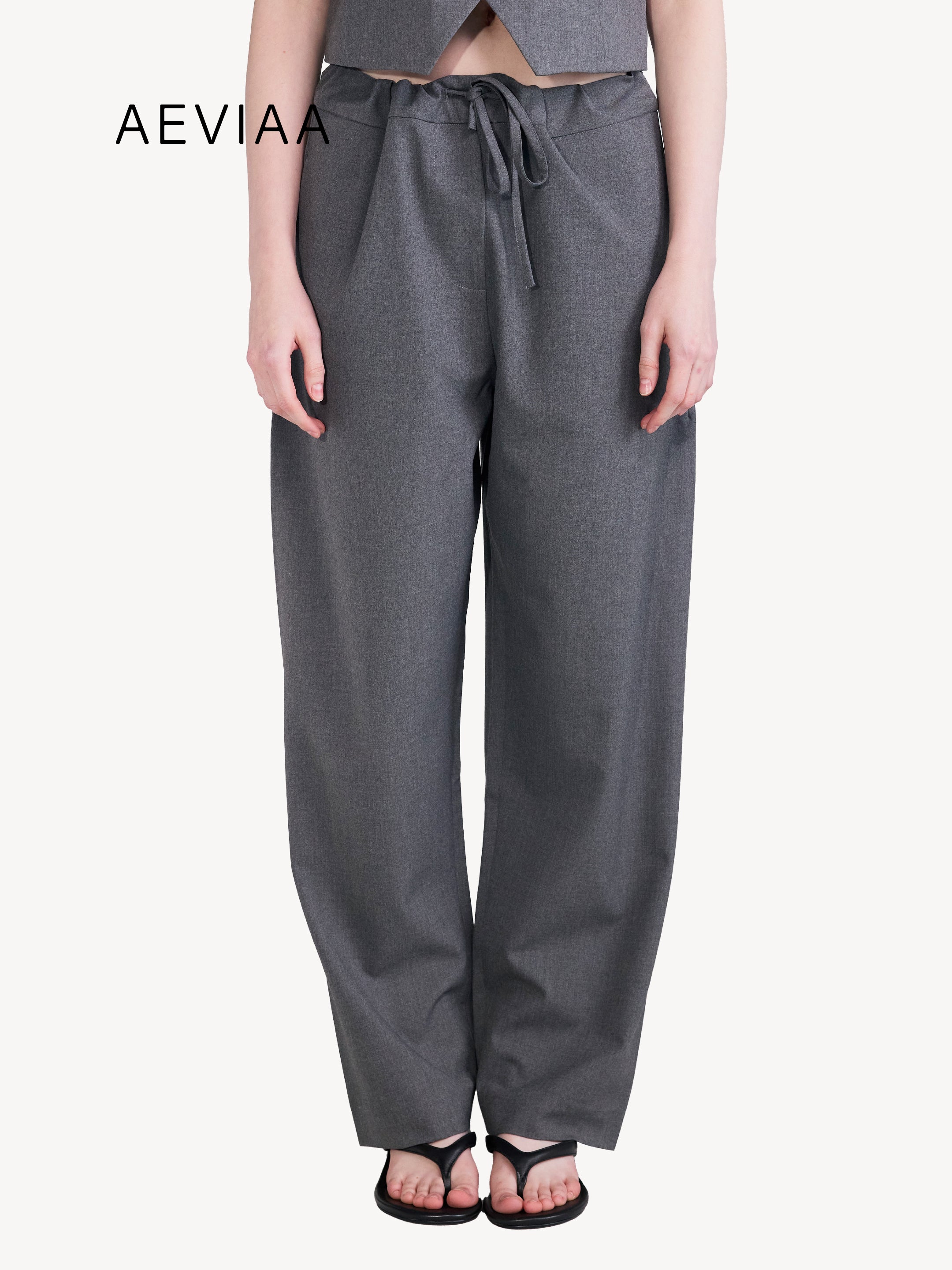Drawstring Wide Trousers