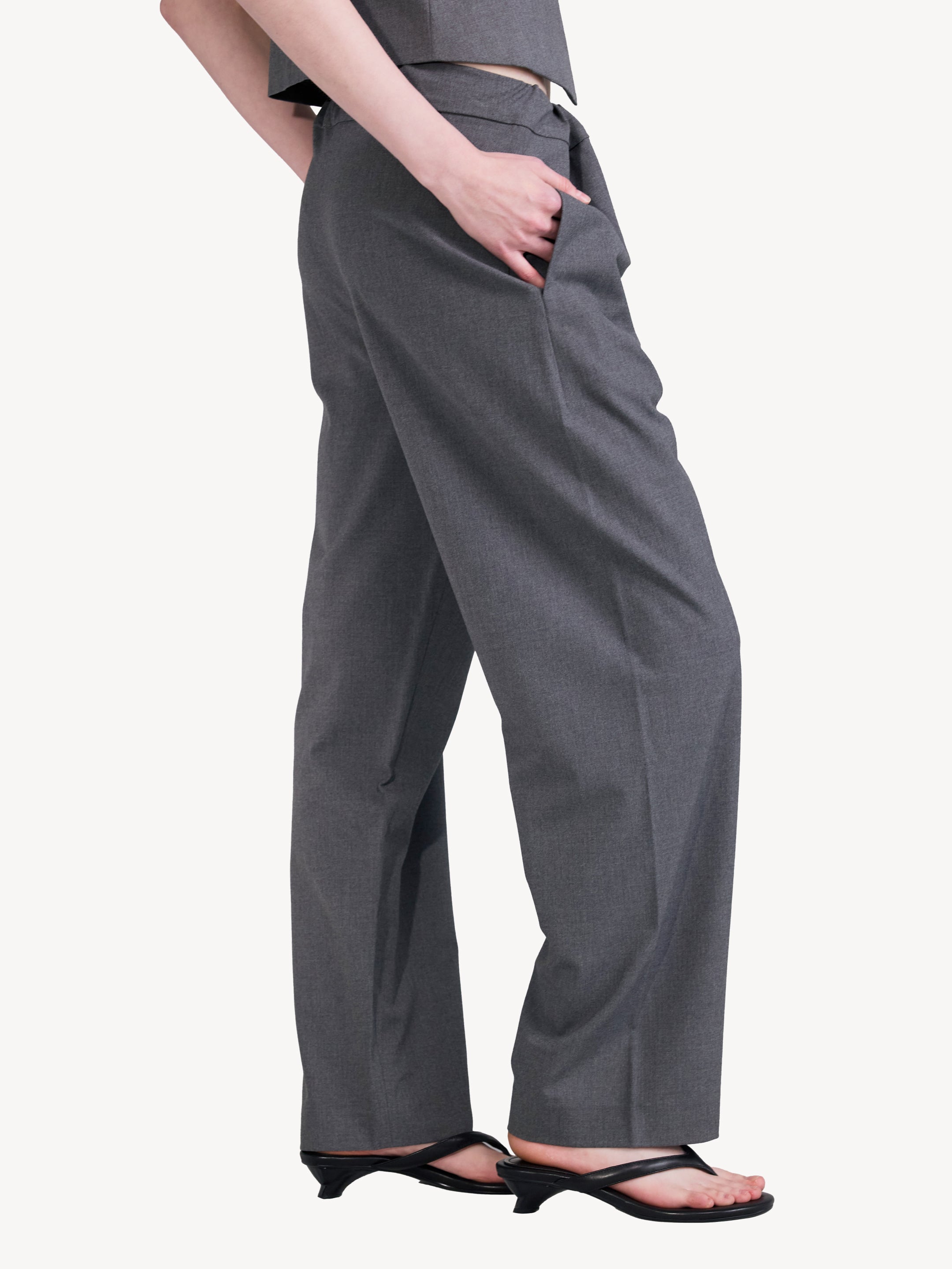 Drawstring Wide Trousers