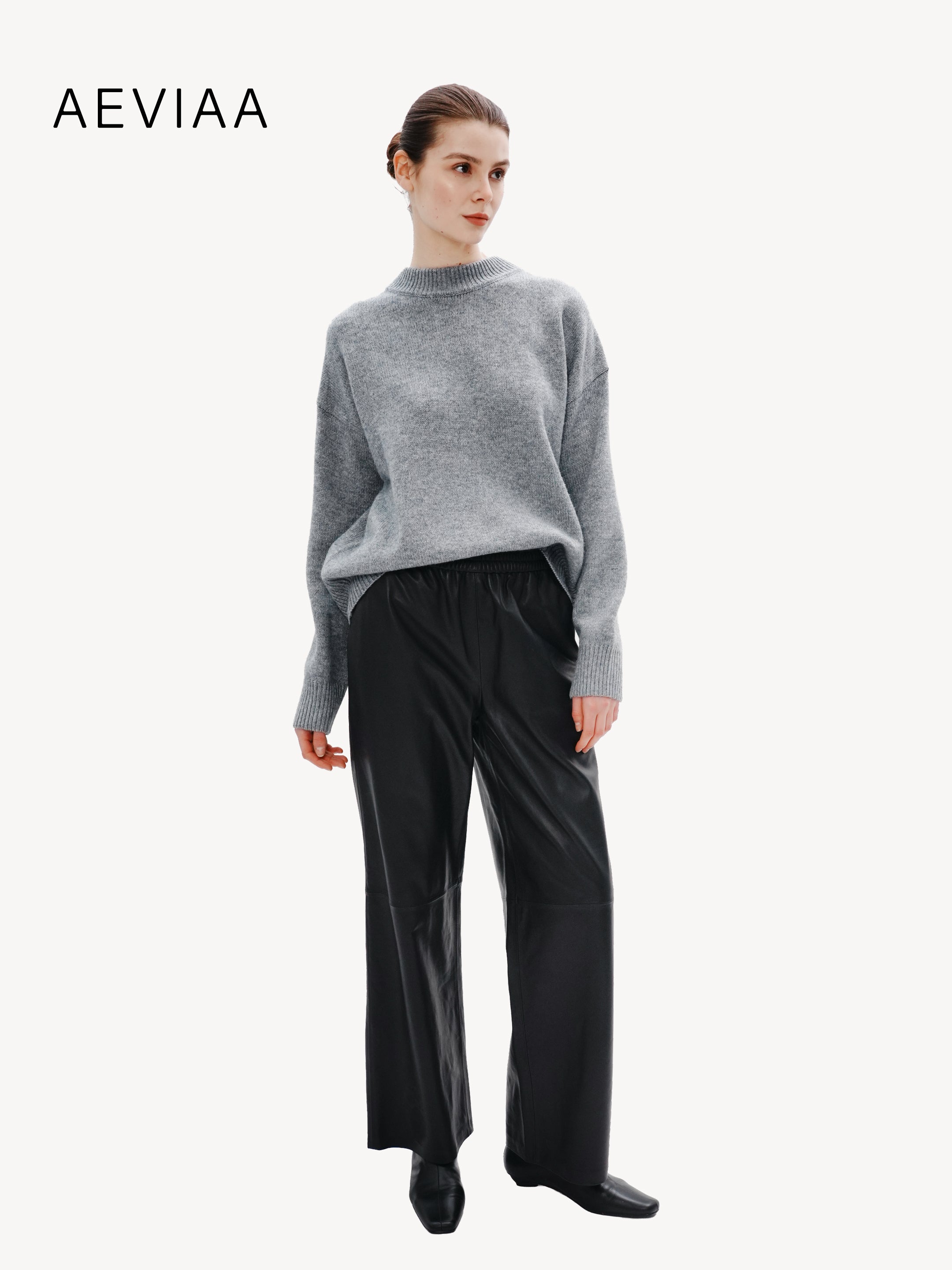 Relaxed Leather Trousers