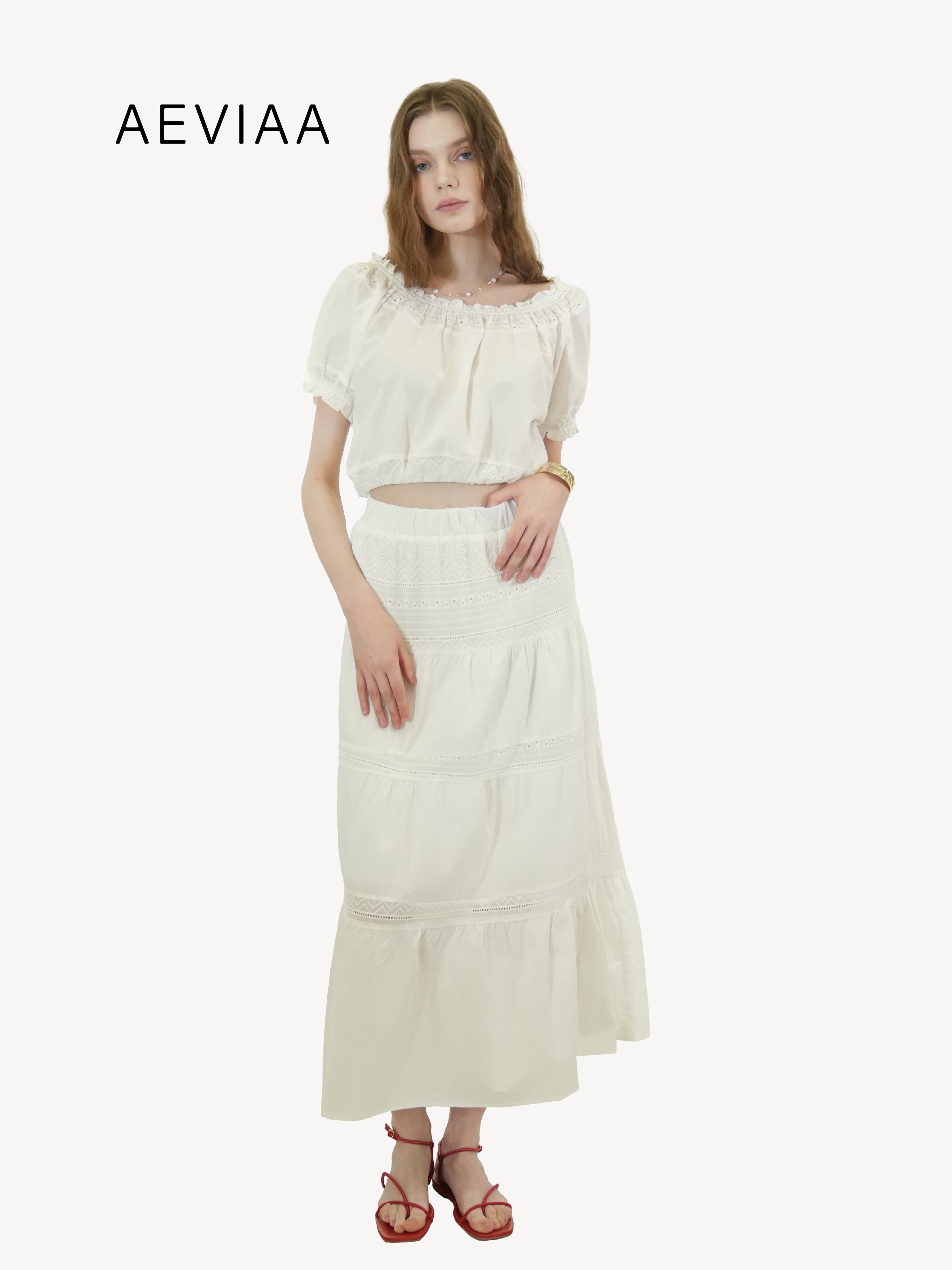 Lace Trim Coordinated Set | Skirt