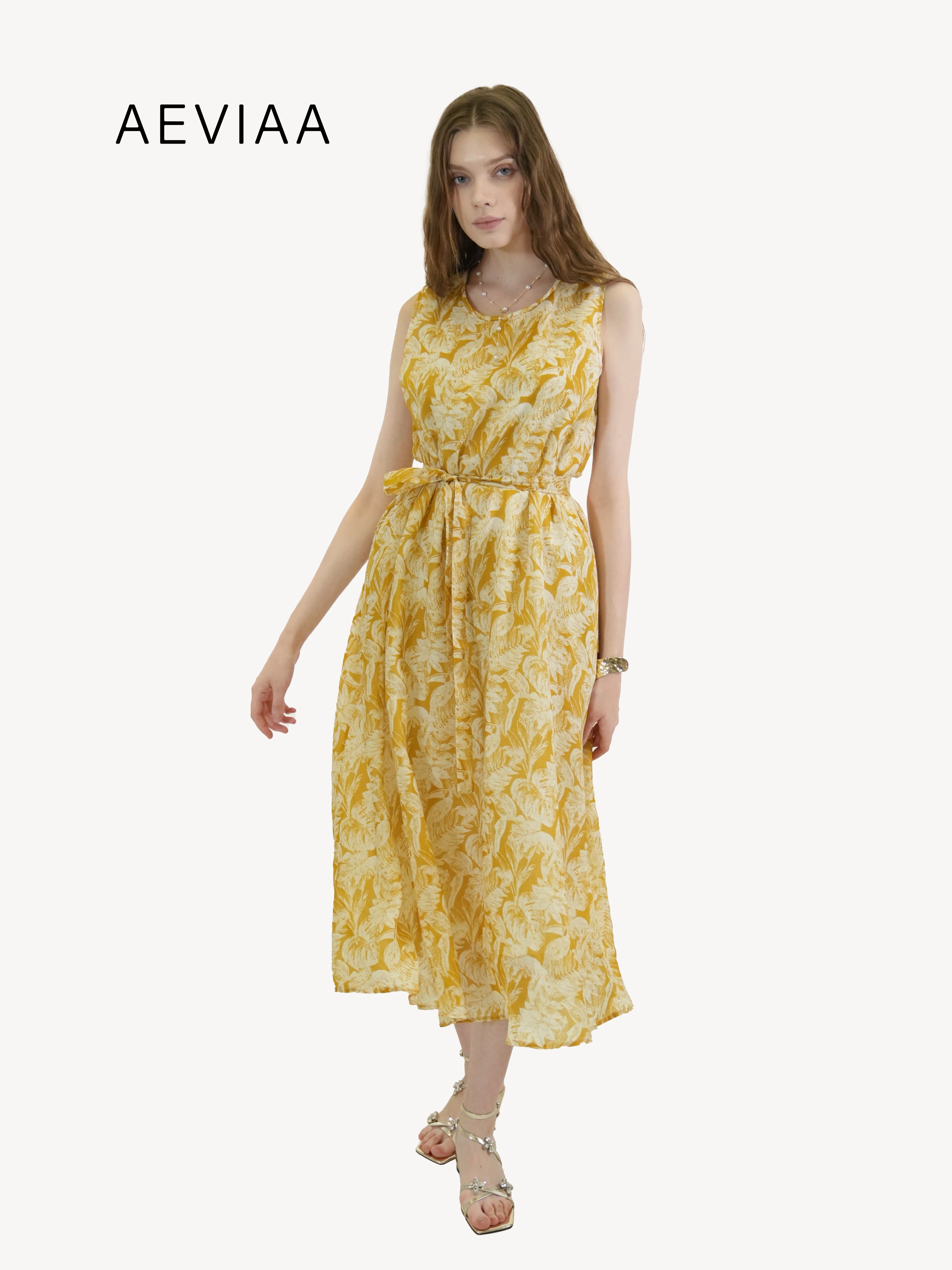 Ramie Floral Midi Dress