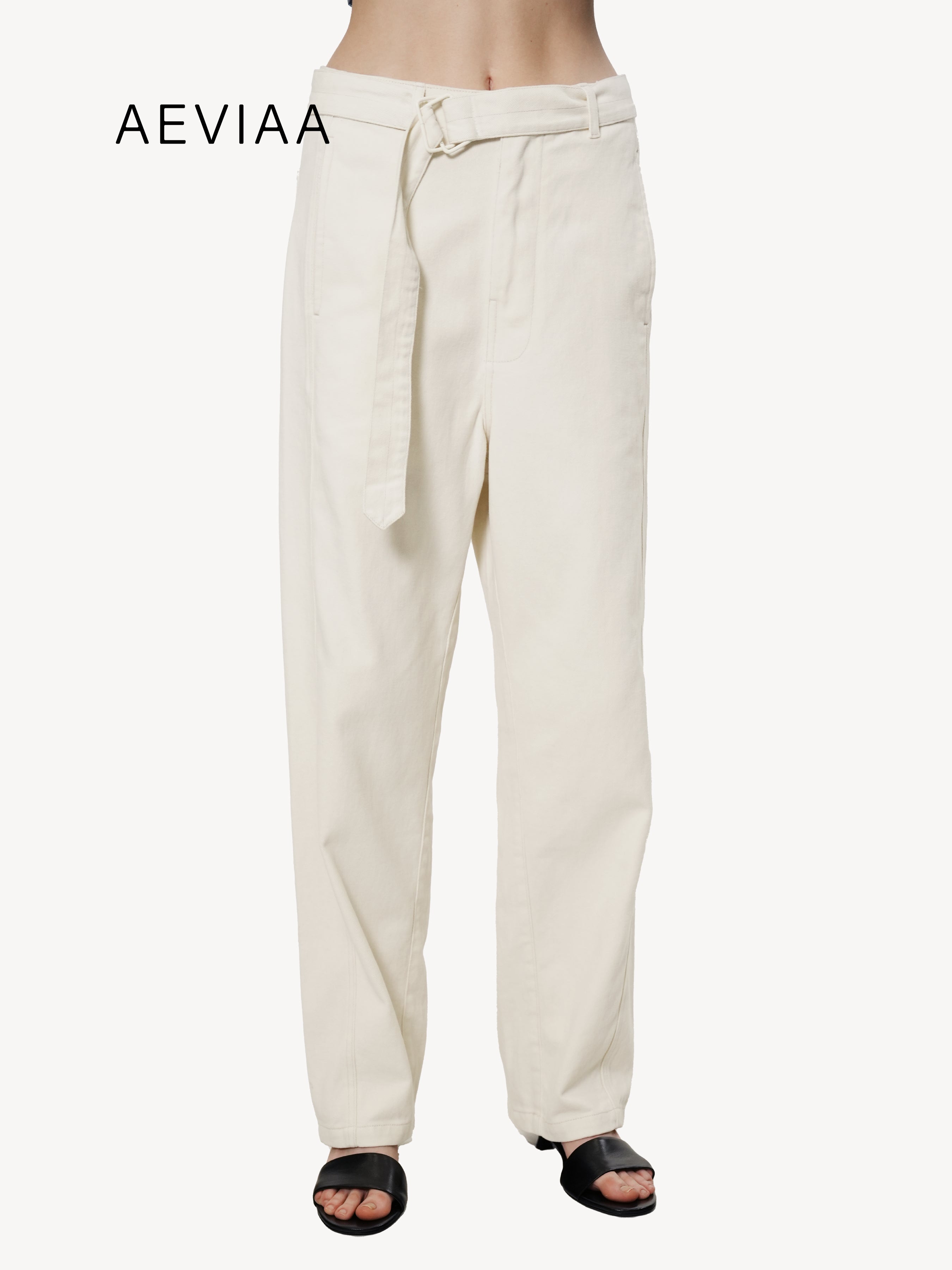 Belted Wide Trousers