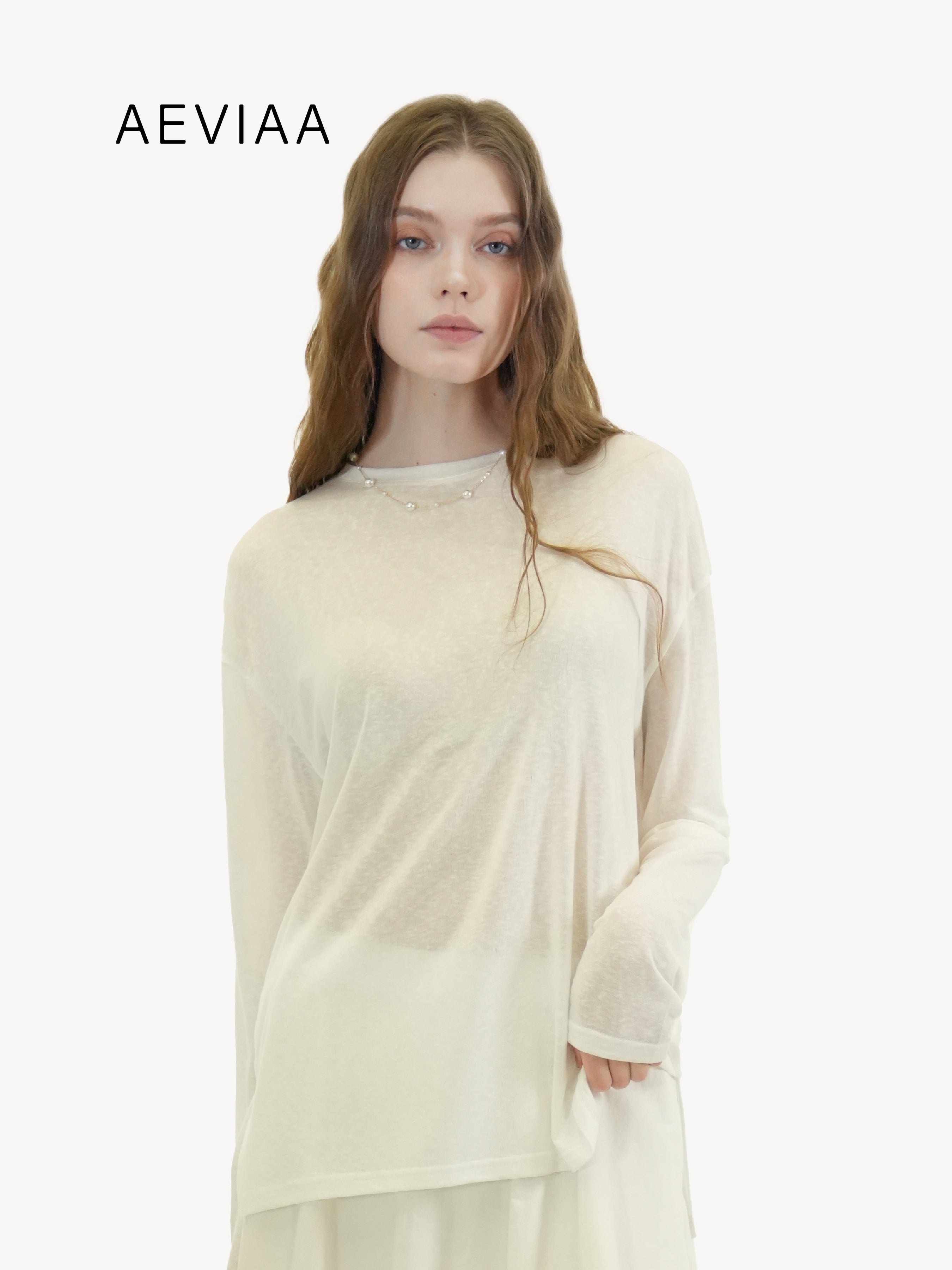 Relaxed Tencel Long Sleeve Tee