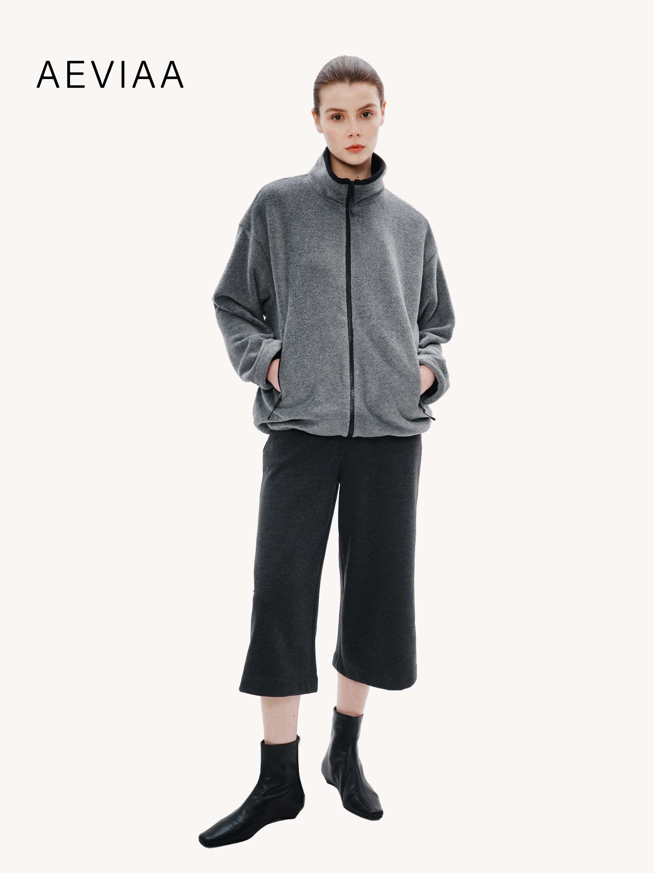 Minimal Zip Fleece Jacket