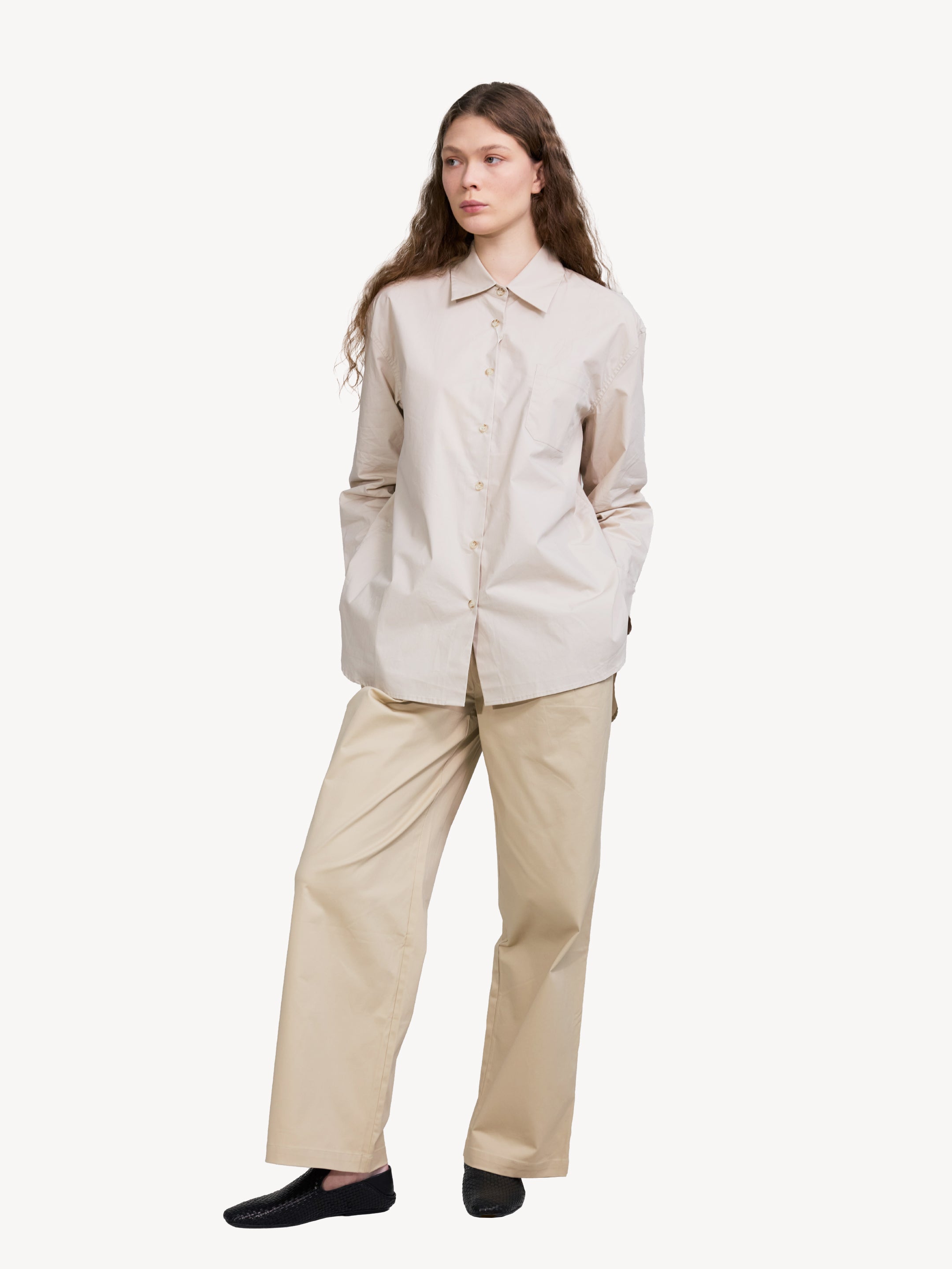 Pleated Wide Trousers