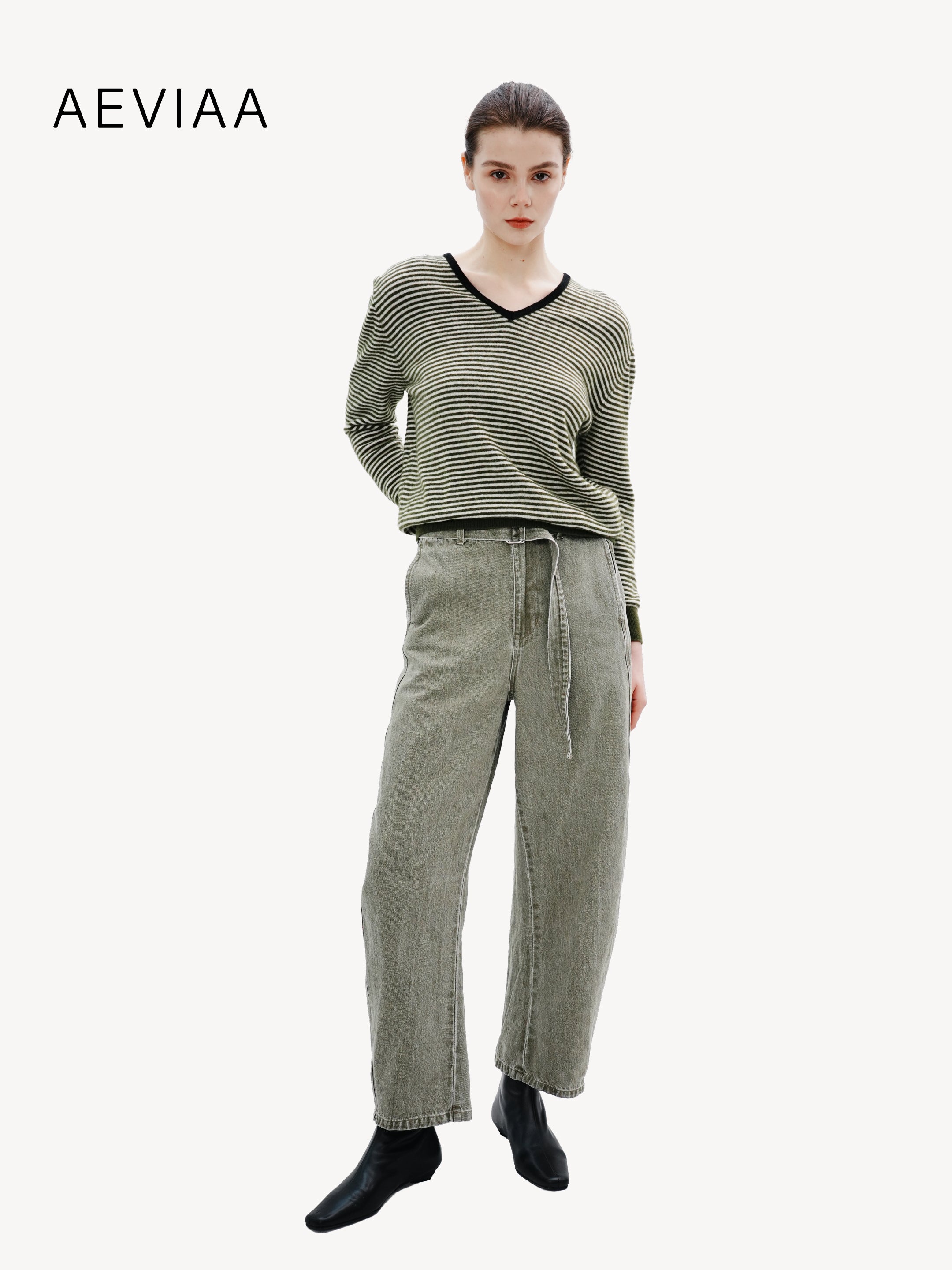 Minimalist Striped Wool Sweater