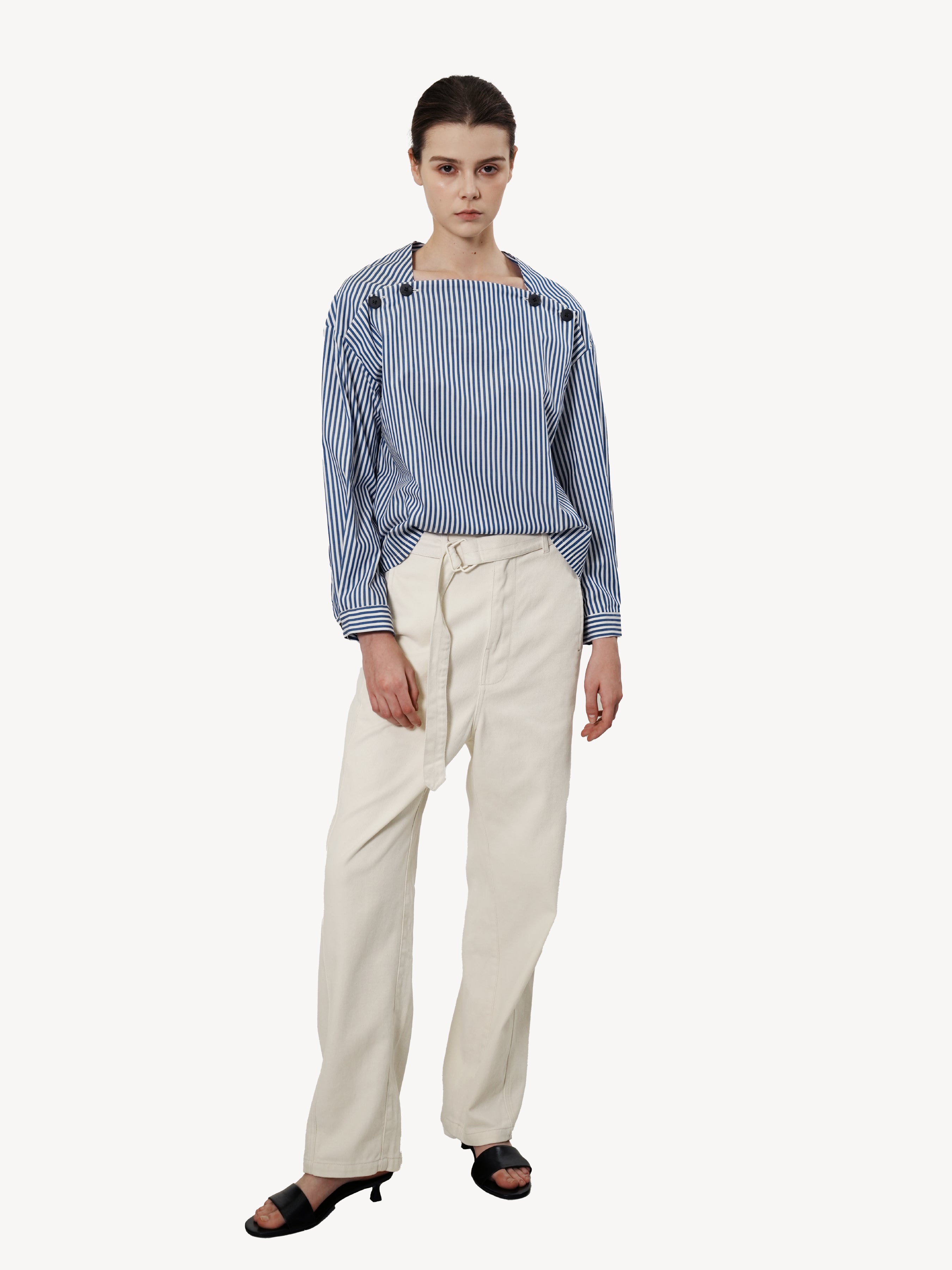 Belted Wide Trousers