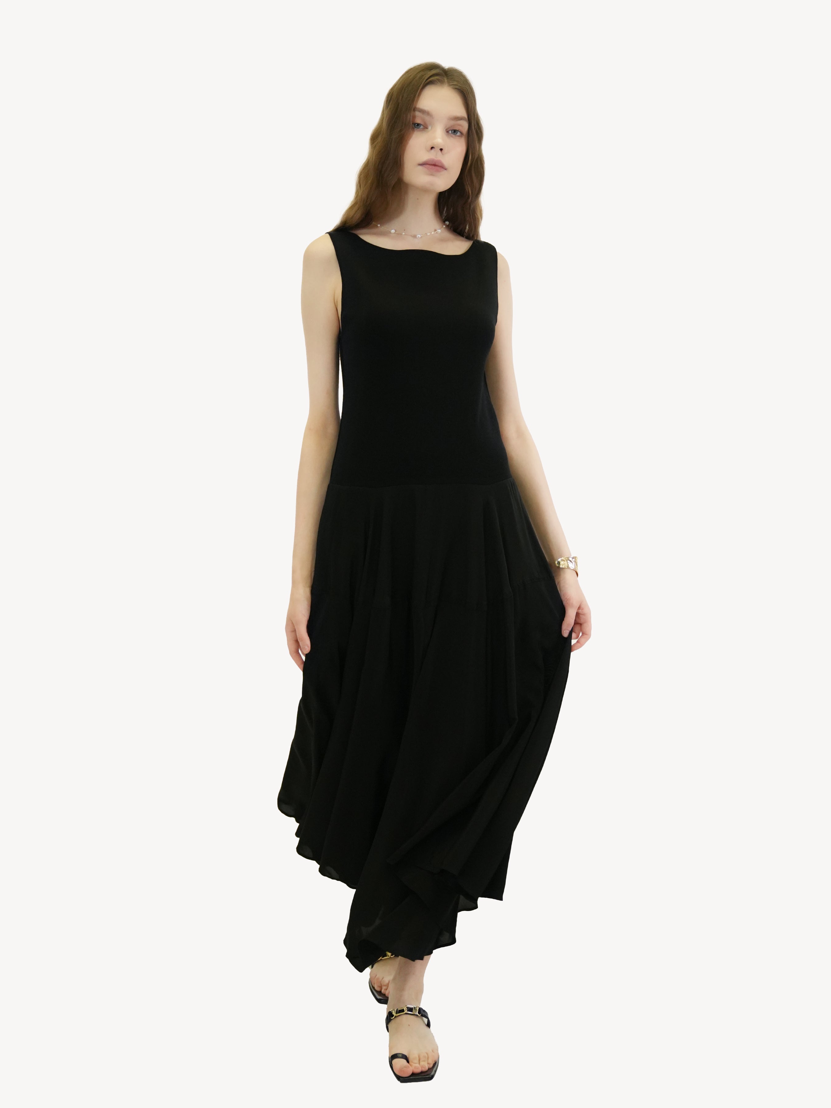 Cotton Sleeveless Maxi Dress
