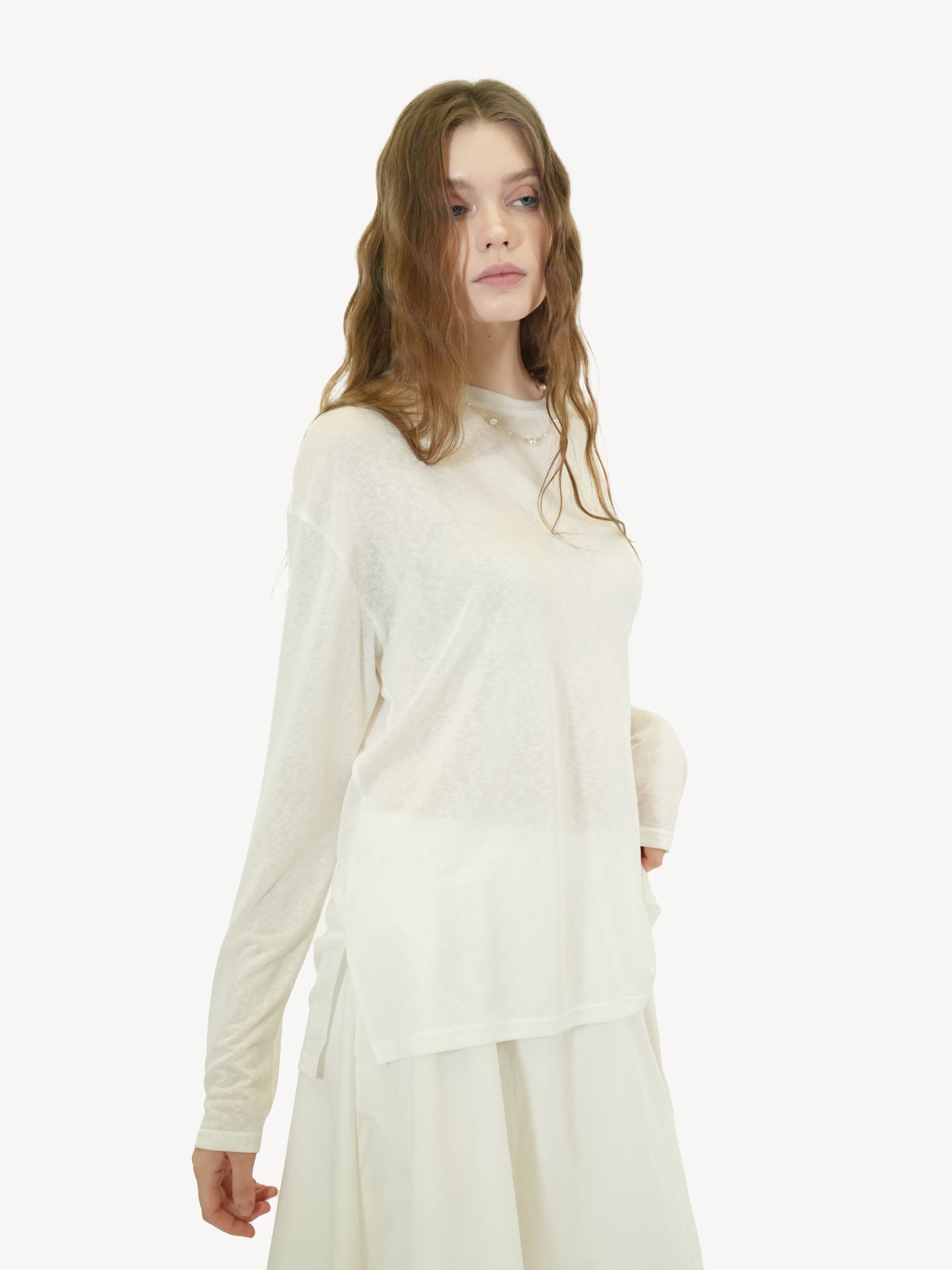 Relaxed Tencel Long Sleeve Tee