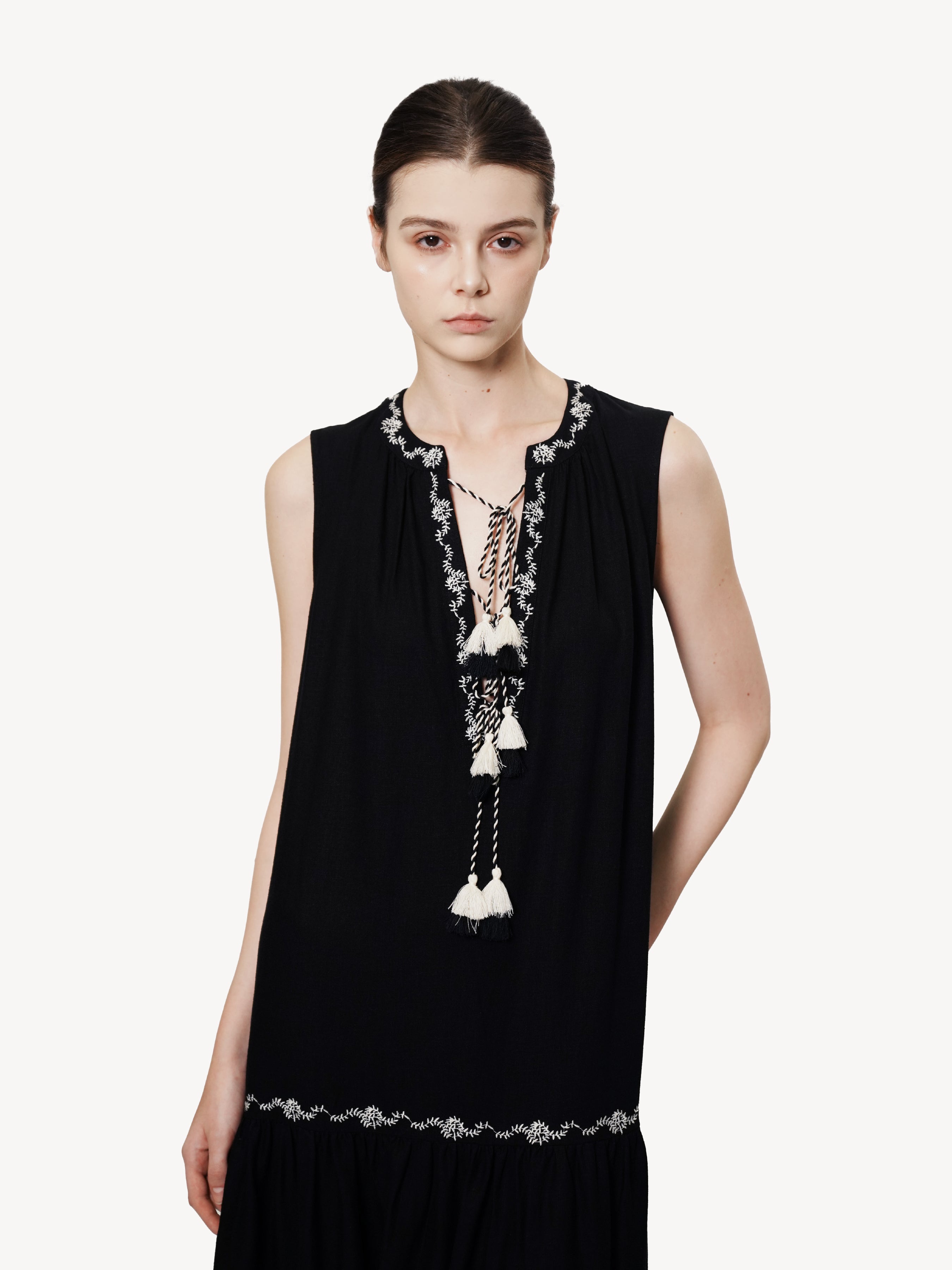 Embroidered Maxi Dress