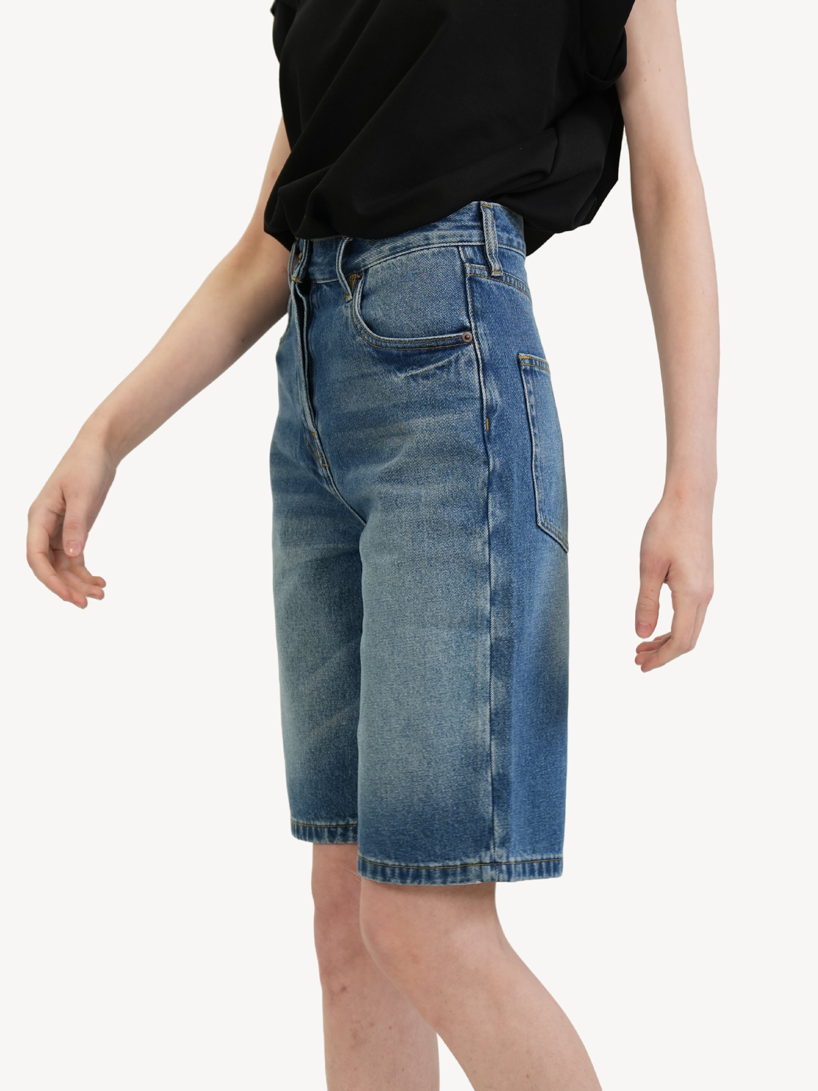 The High-Rise Denim Shorts