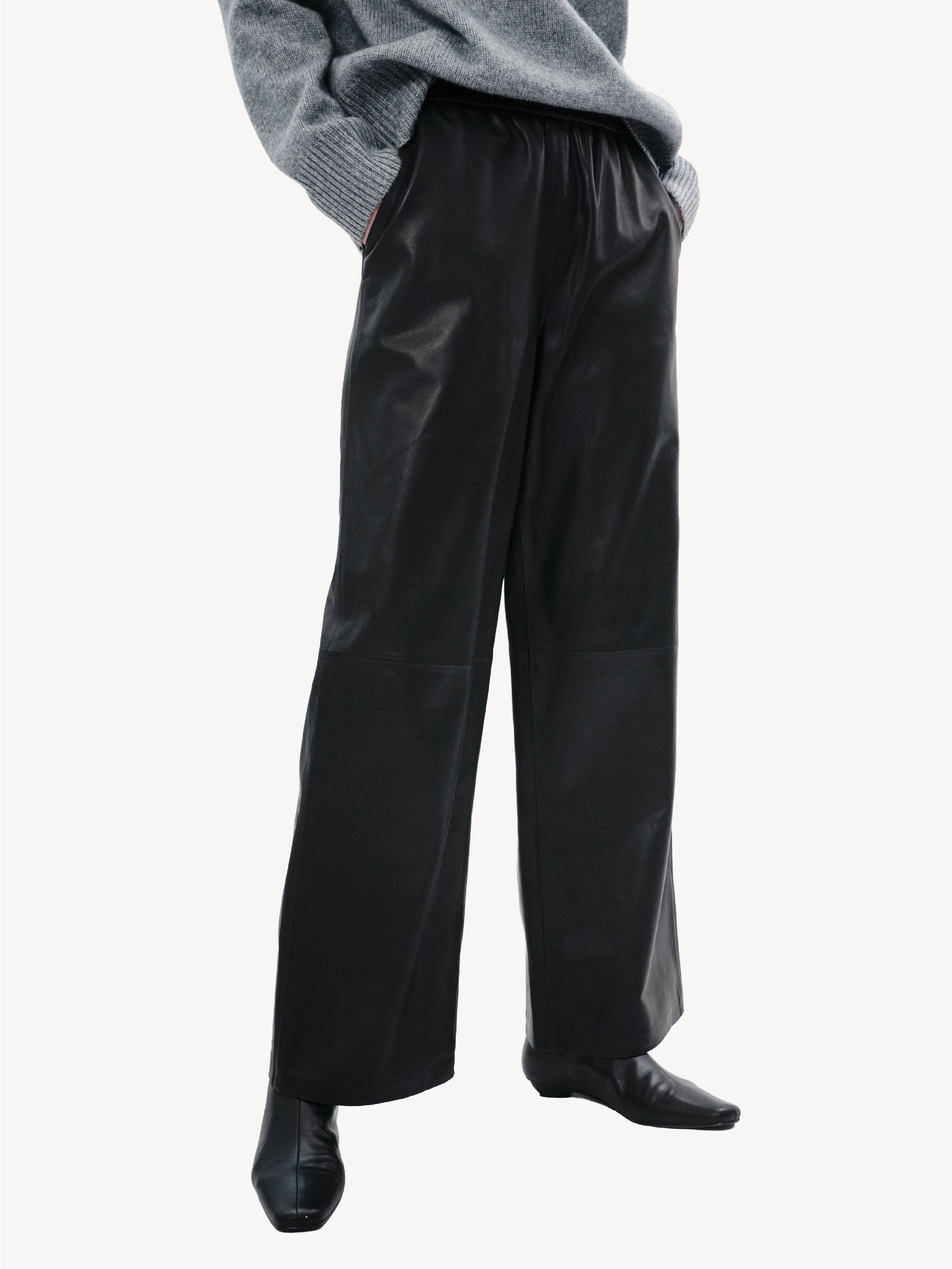 Relaxed Leather Trousers