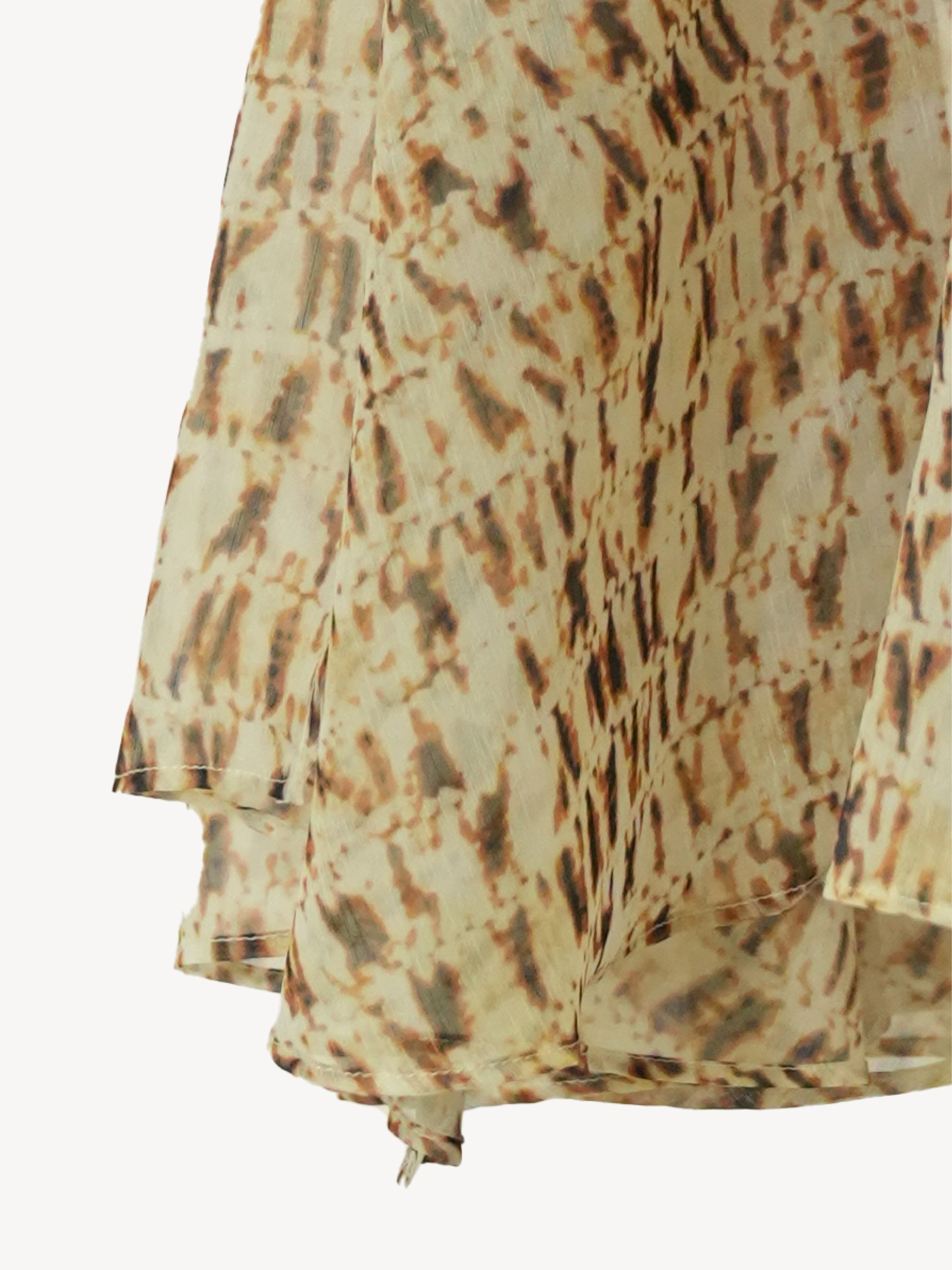 Abstract Print Asymmetrical Skirt