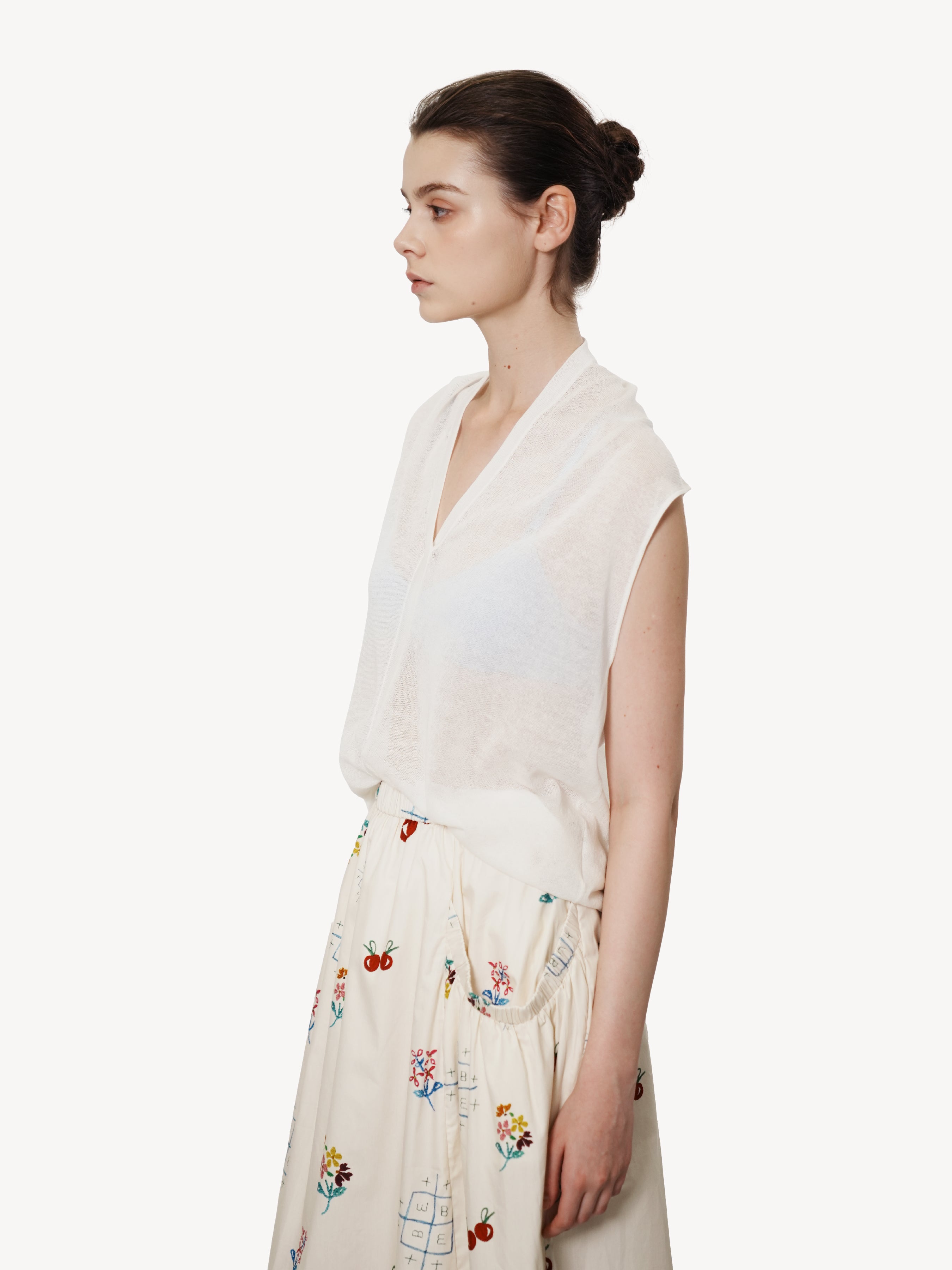 Sleeveless Wrap Blouse