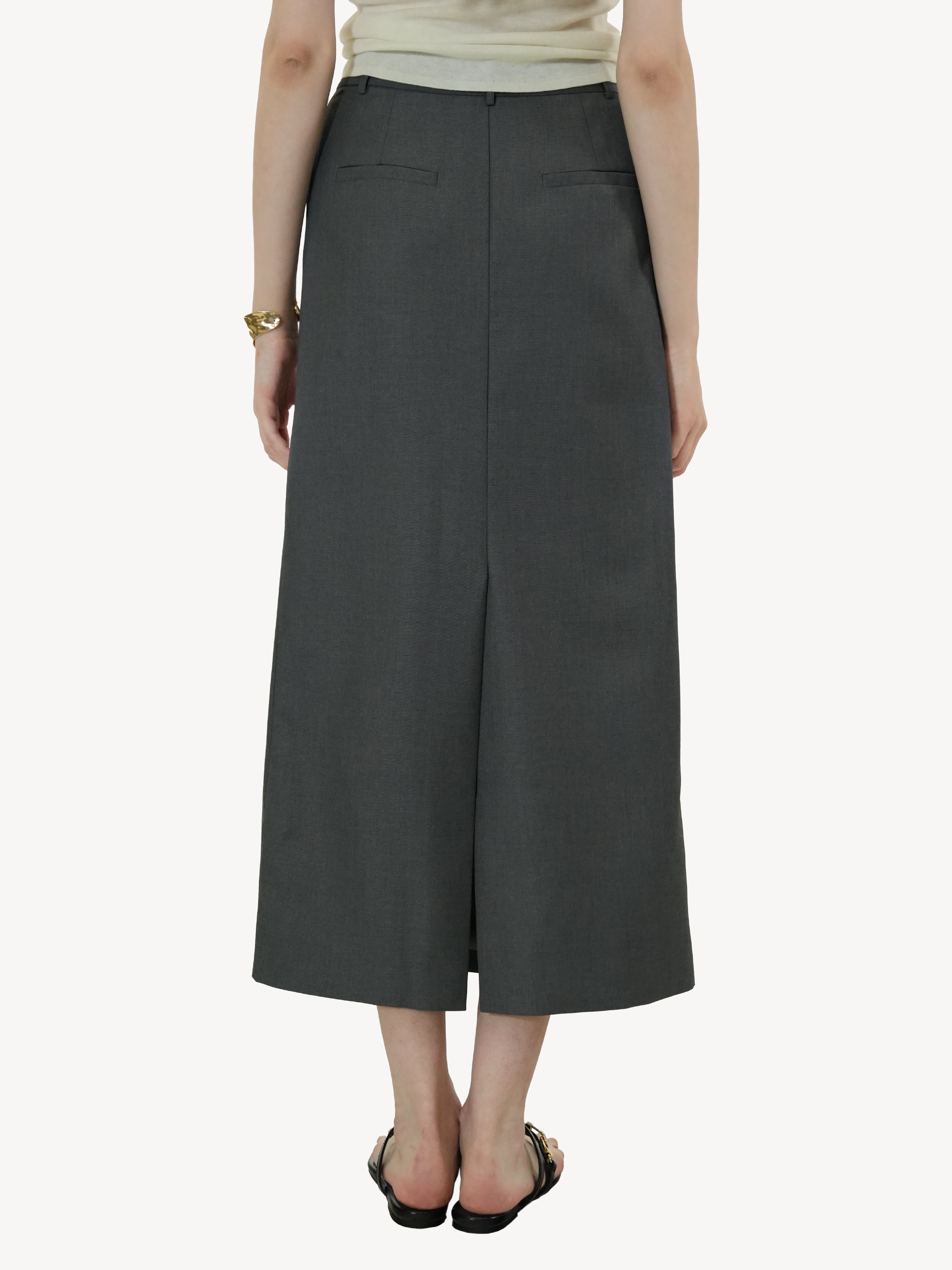 Tailored Midi Pencil Skirt