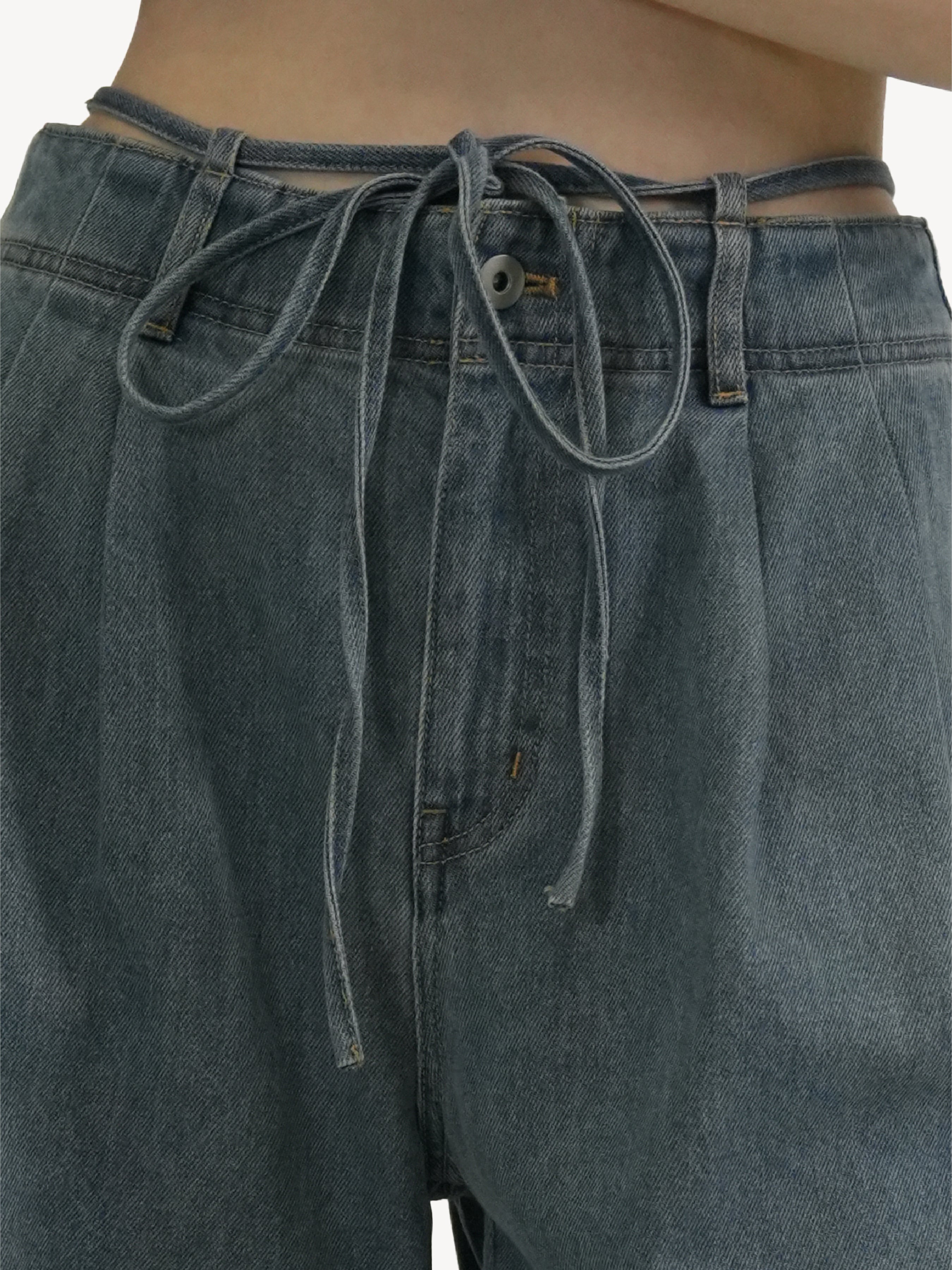 Relaxed Cotton Denim Shorts