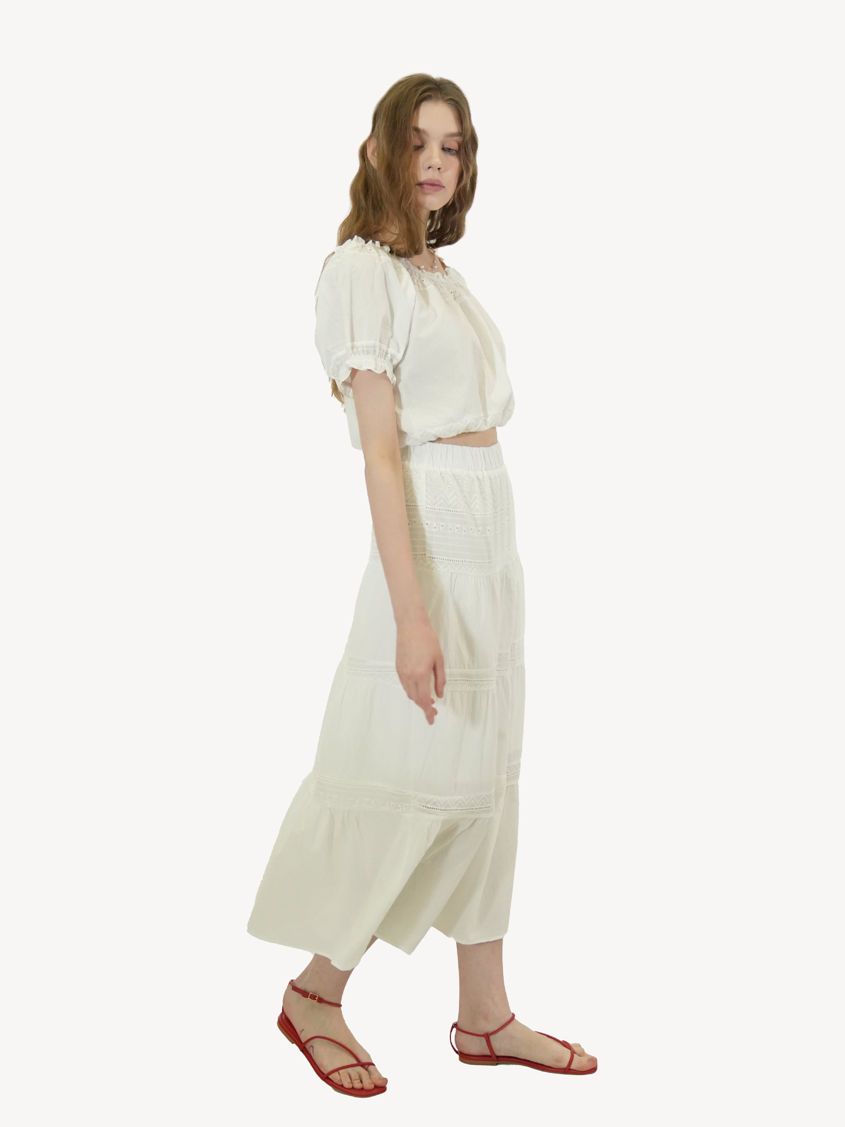 Lace Trim Coordinated Set | Skirt