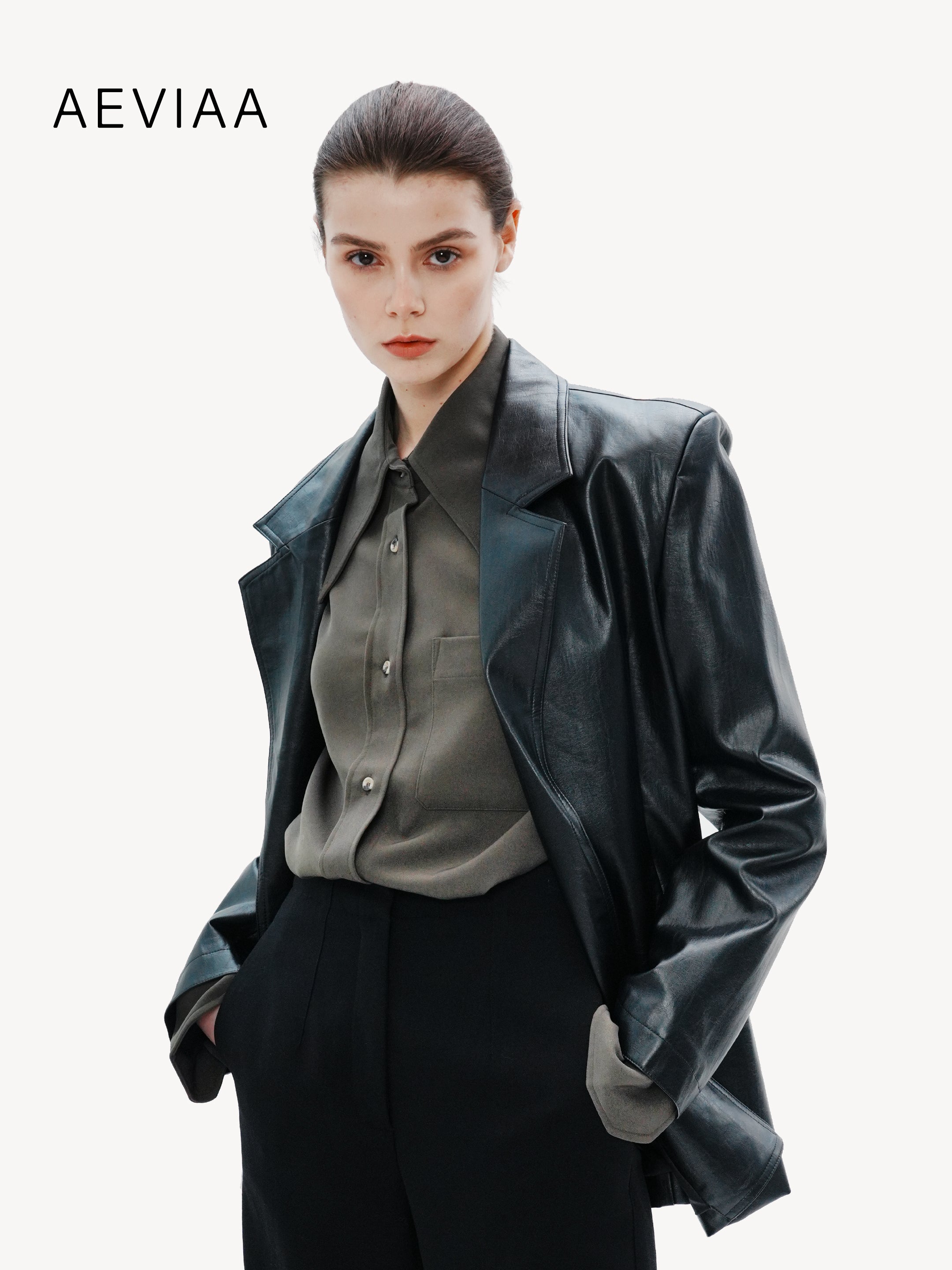 Refined Leather Blazer