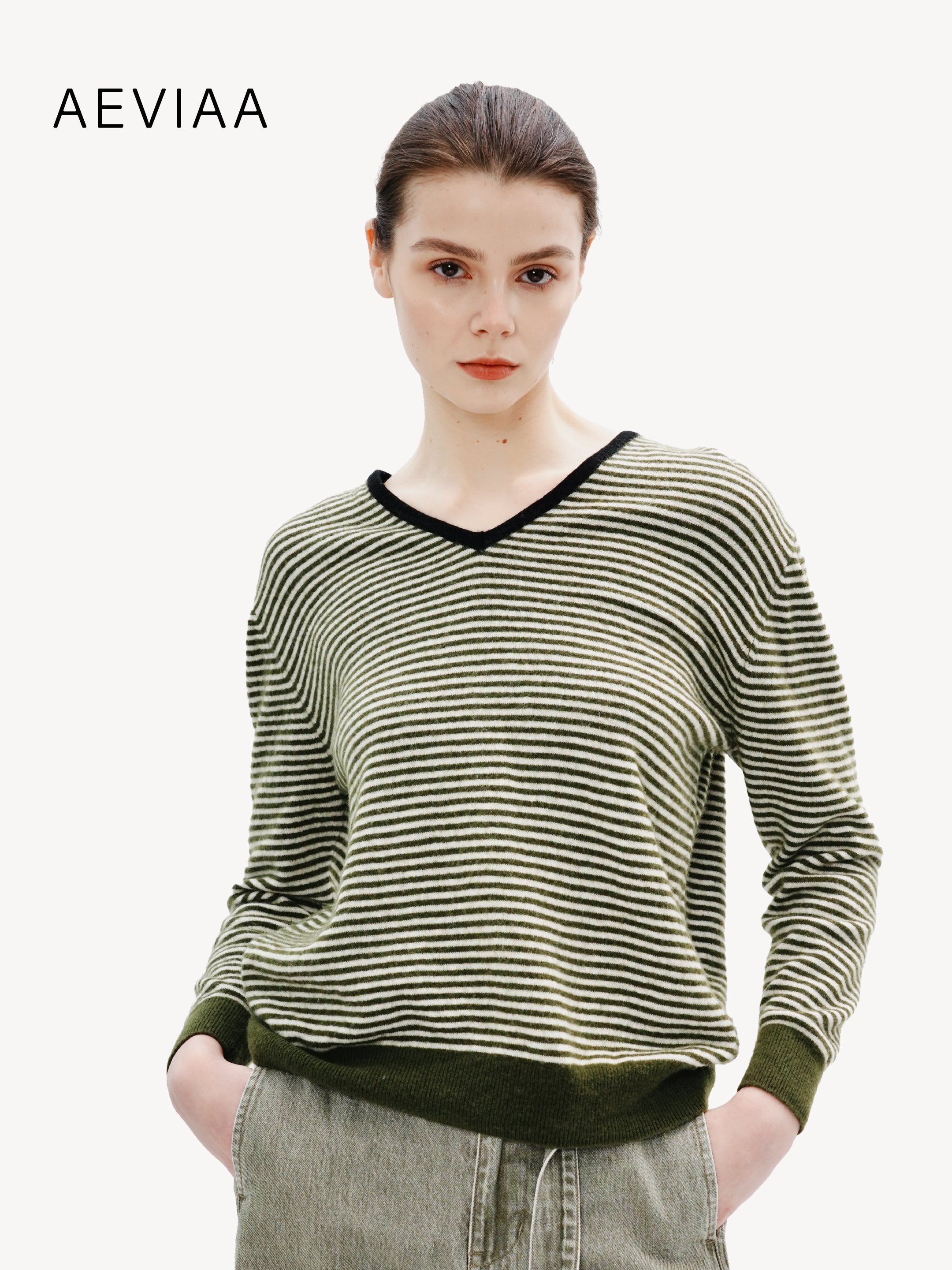 Minimalist Striped Wool Sweater