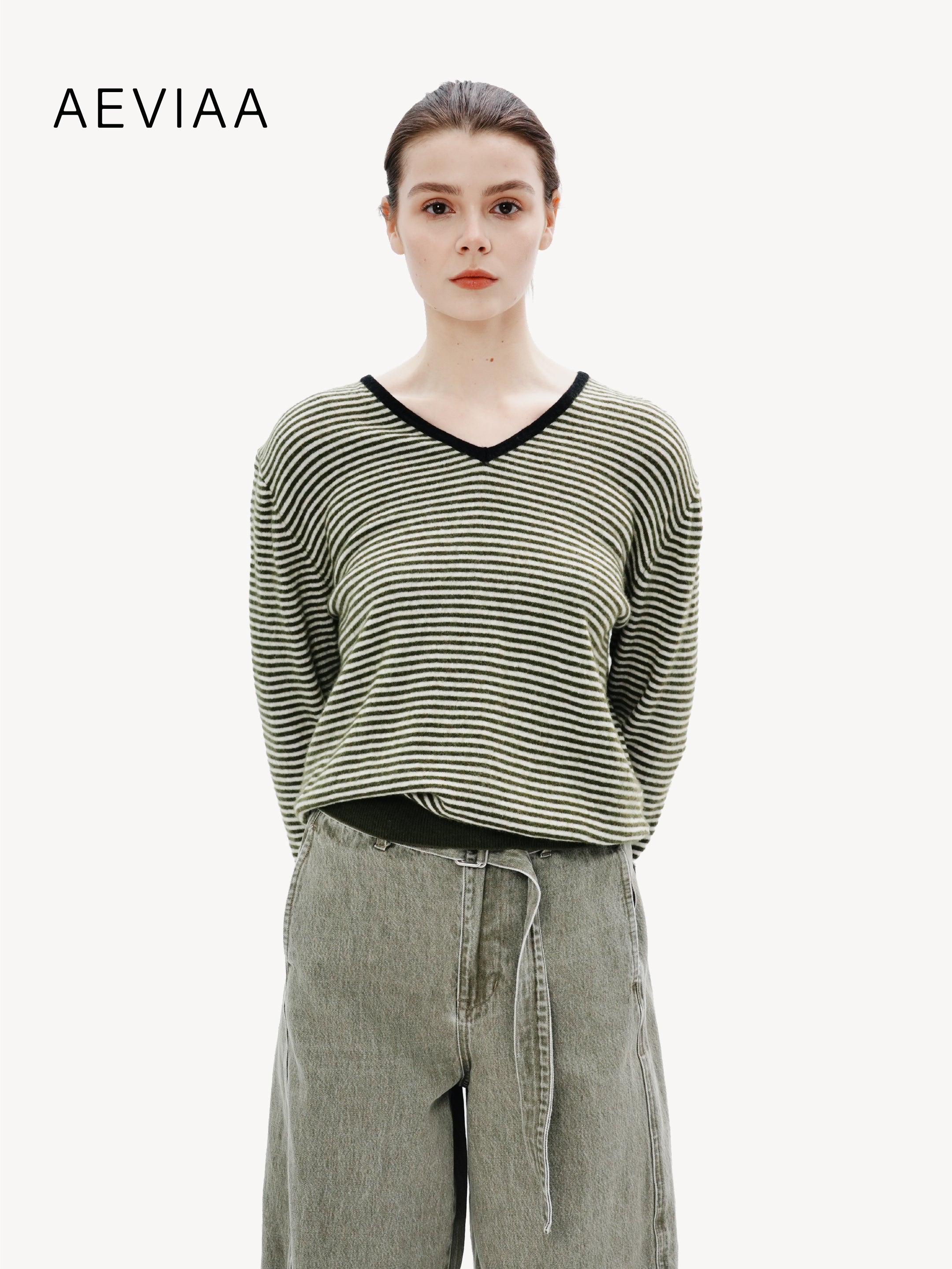 Minimalist Striped Wool Sweater