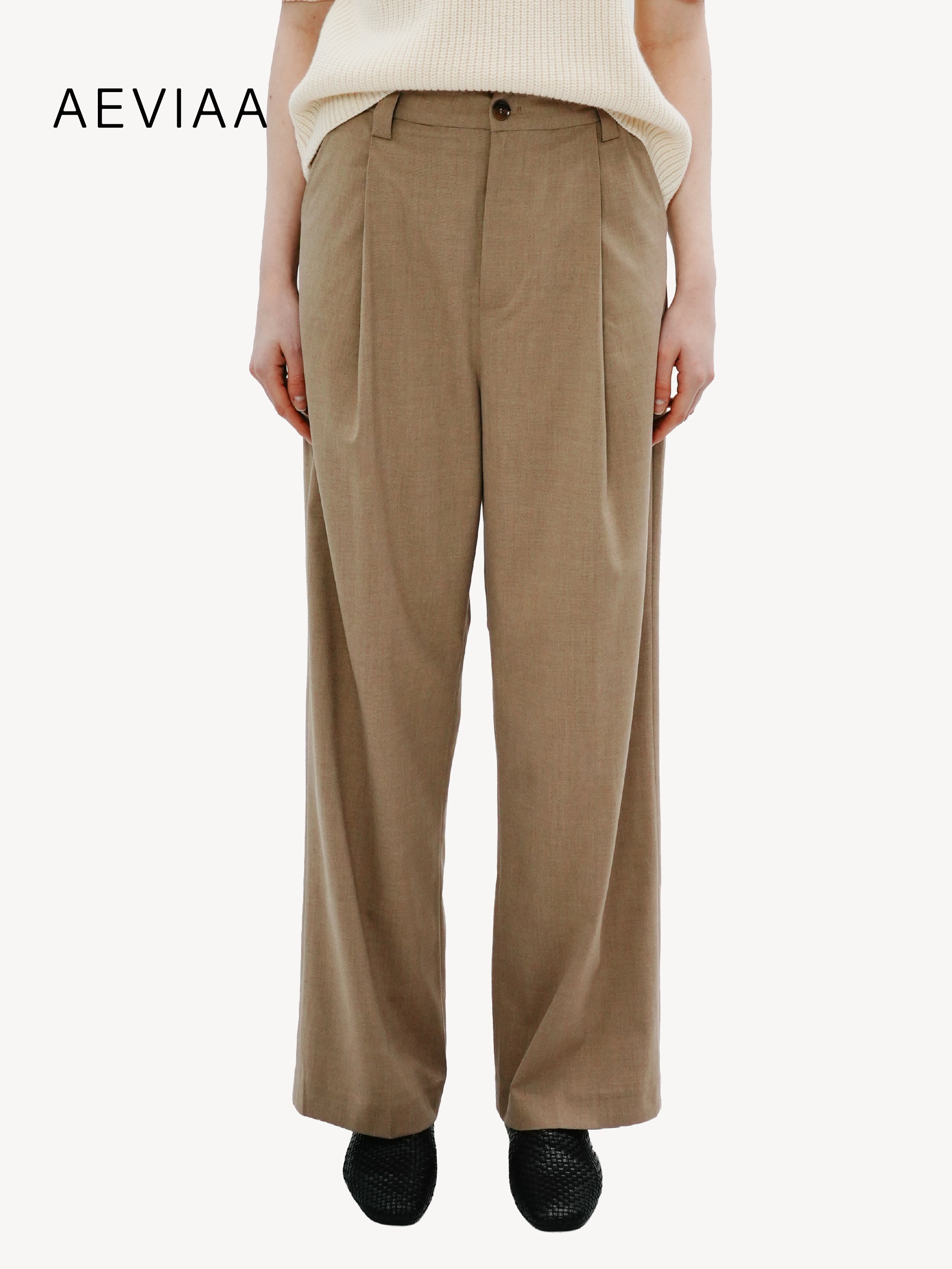 Cashmere Wide-Leg Trousers