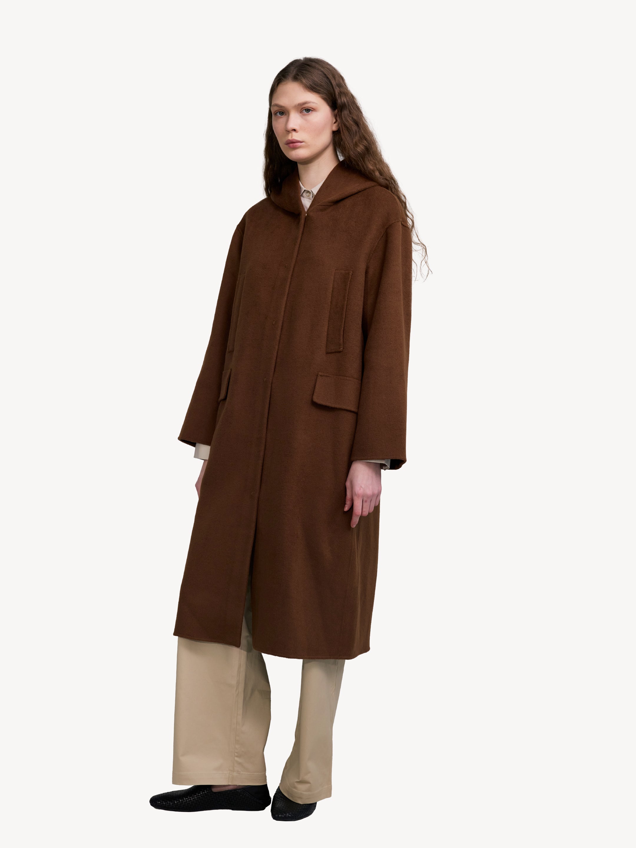Hooded Wool Coat