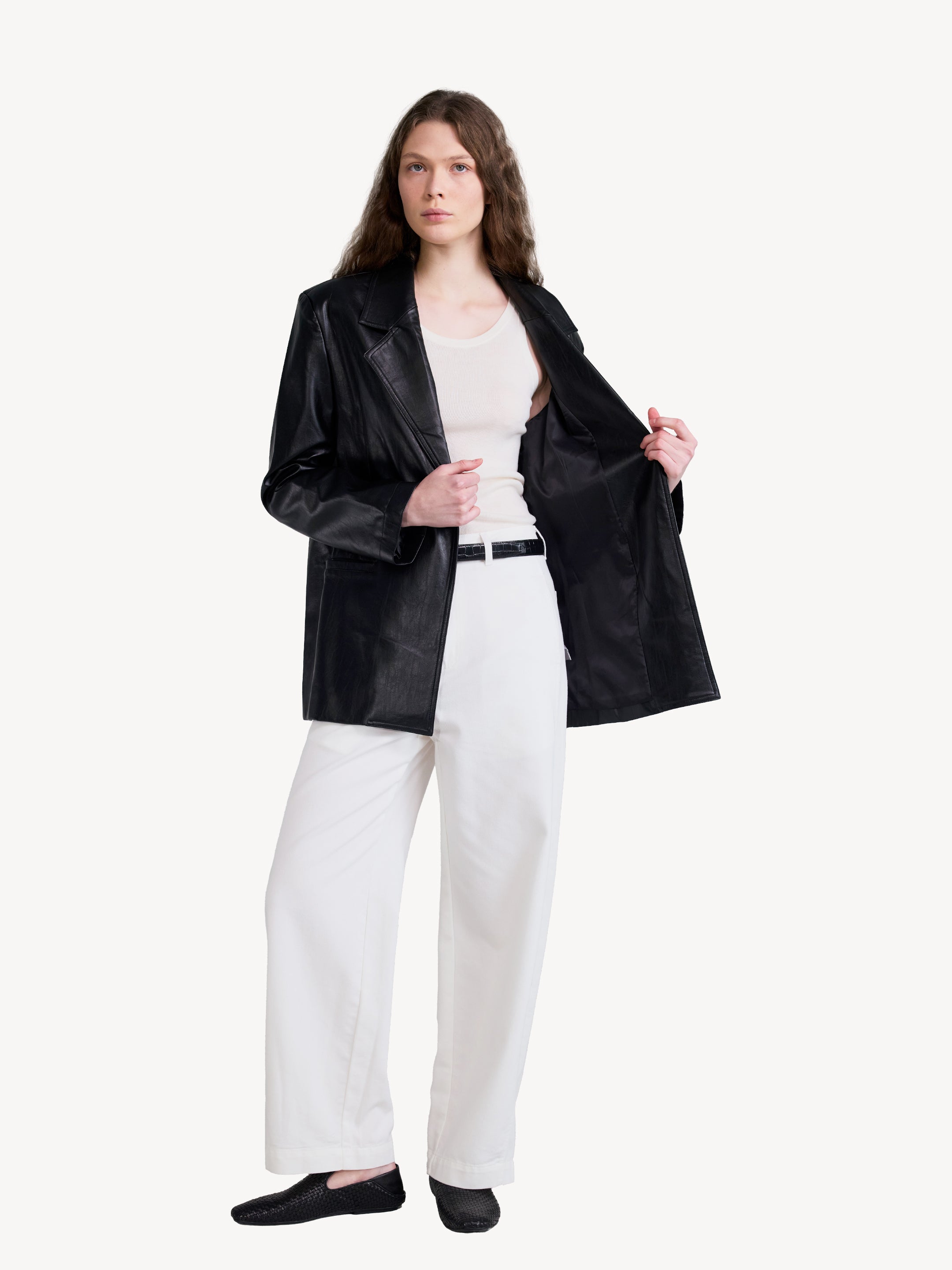 Tailored Leather Blazer