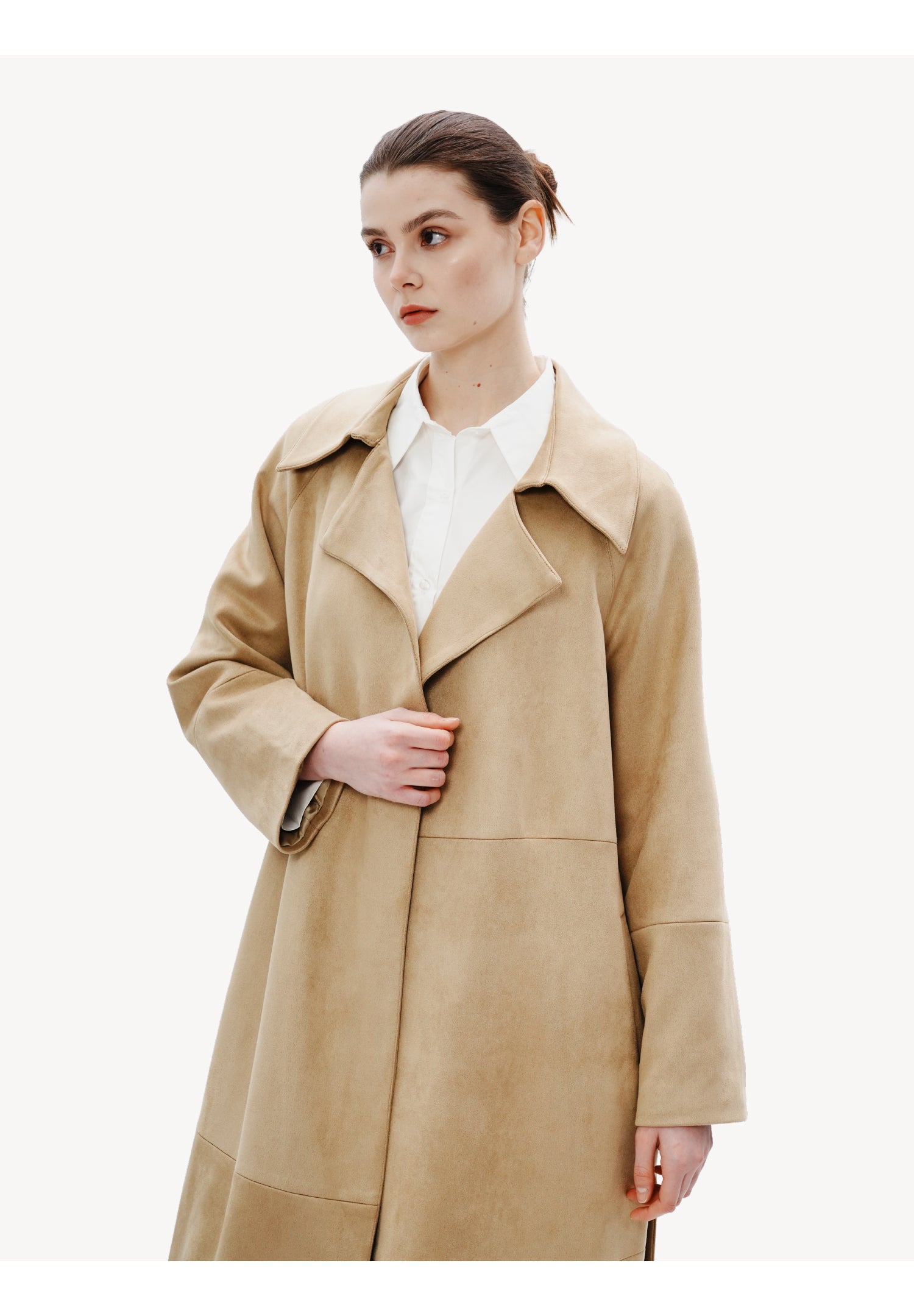 Sophisticated Leather Long Coat