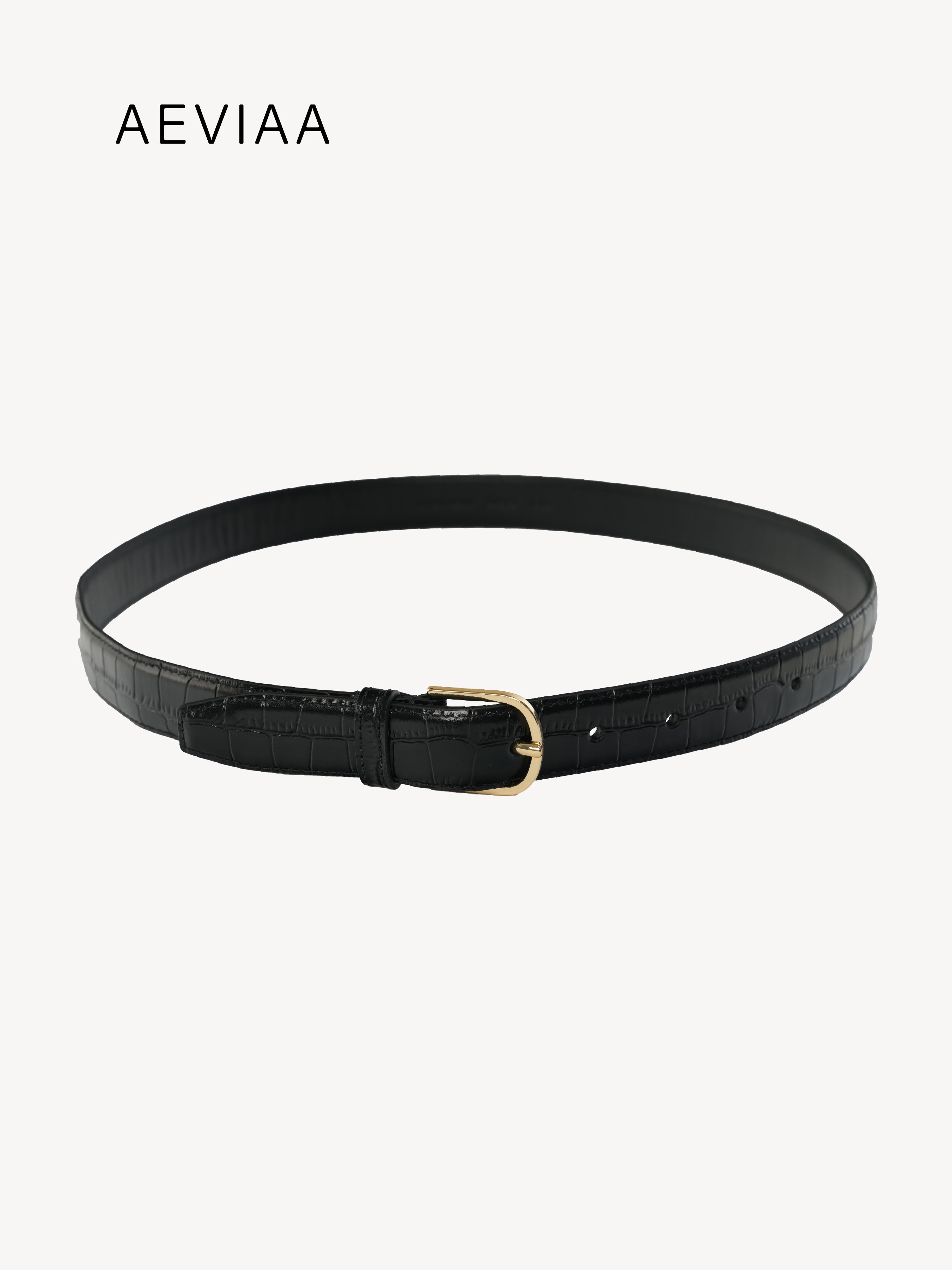 The Croc-Effect Gold Belt