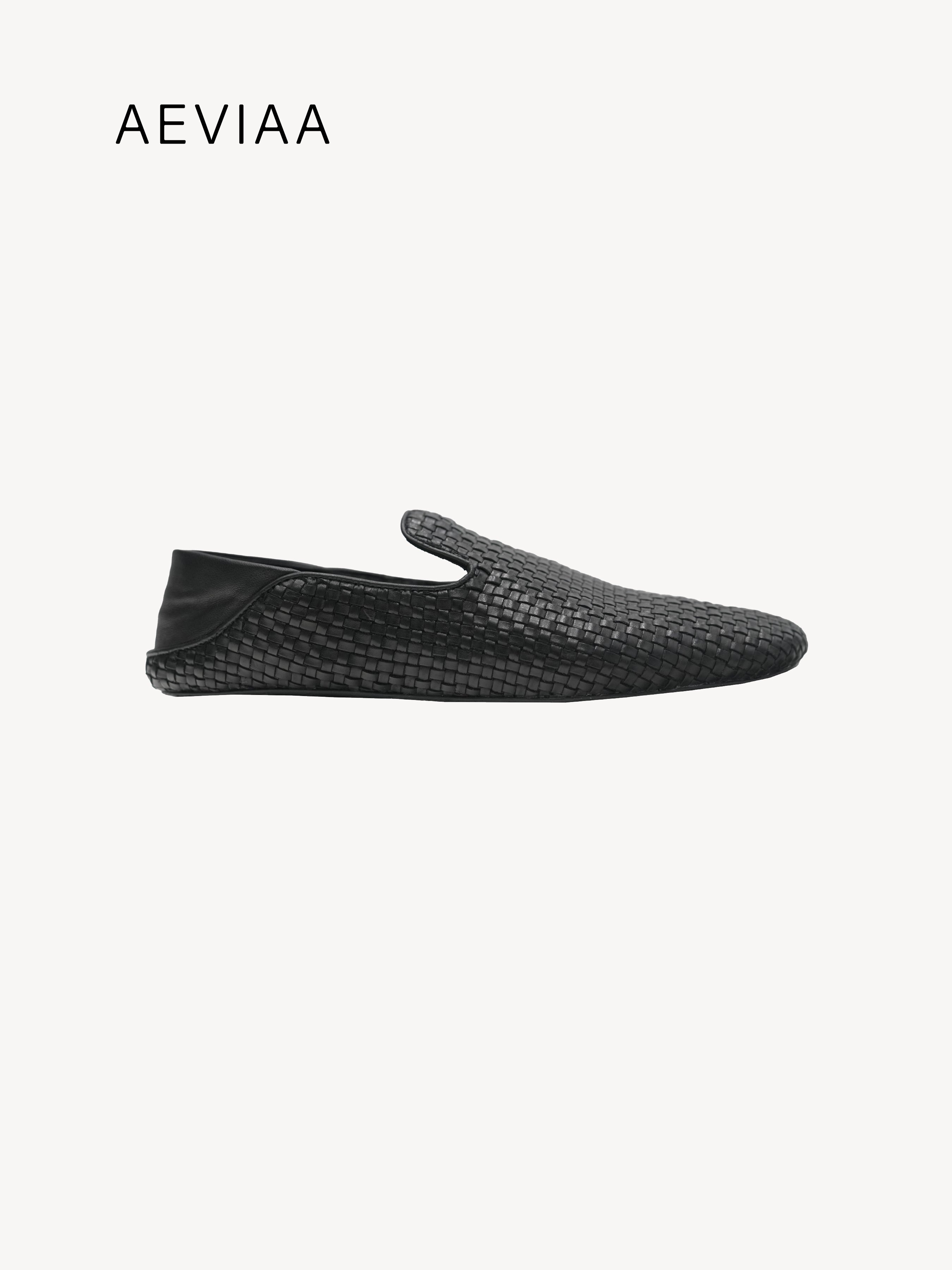 Woven Leather Loafers