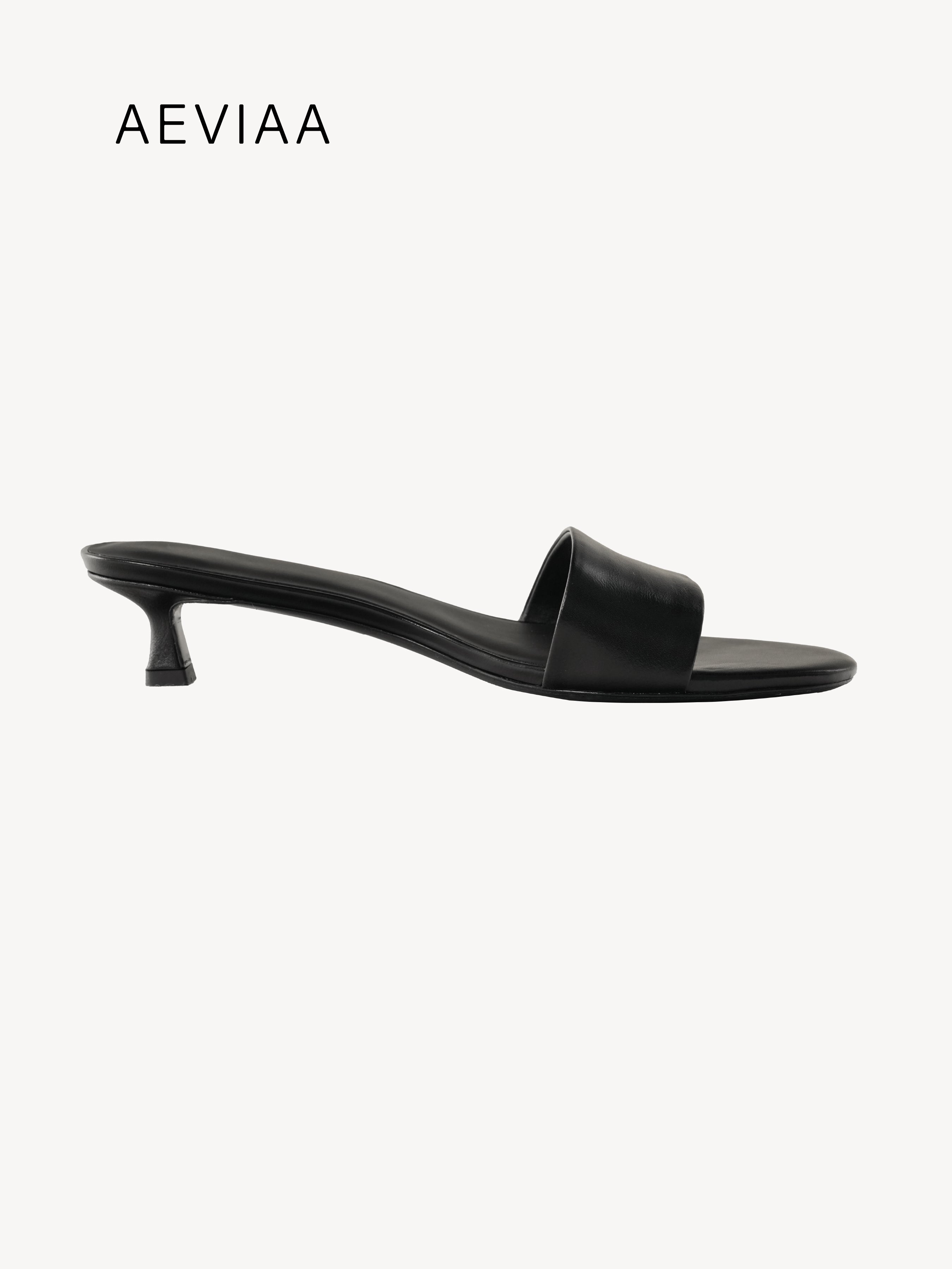 The Silk Kitten Heel Slides