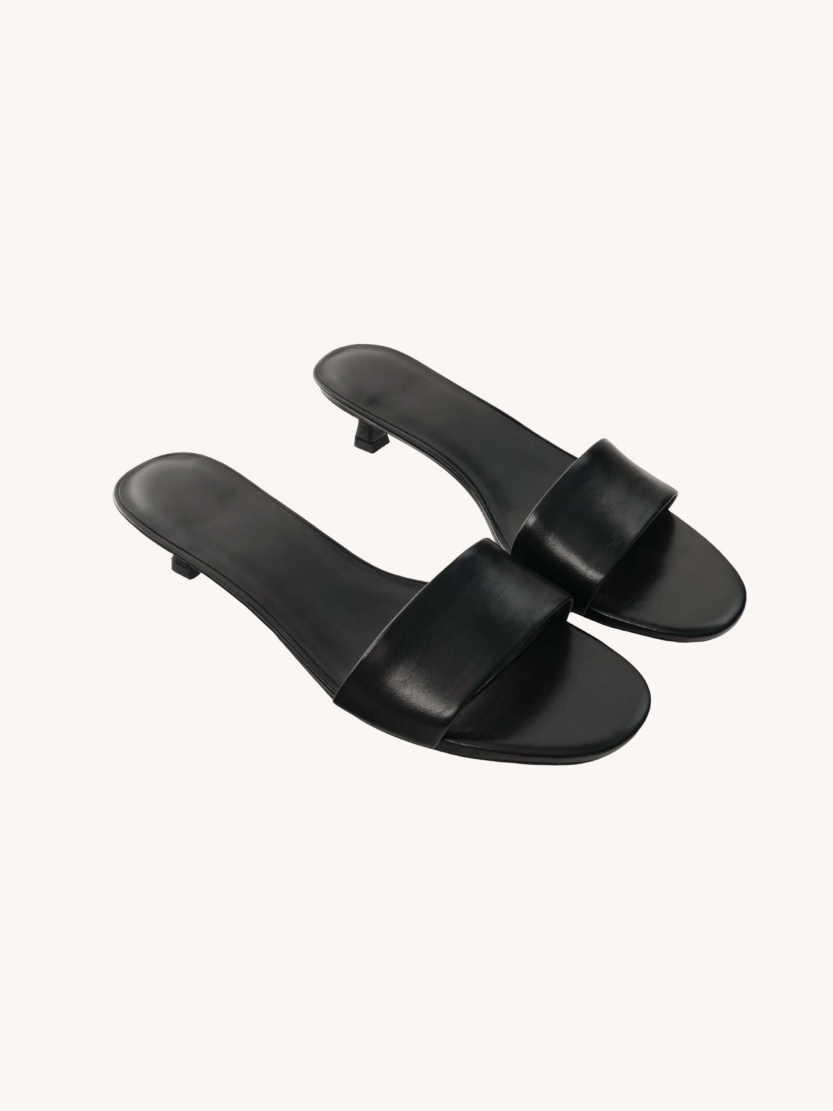 The Silk Kitten Heel Slides