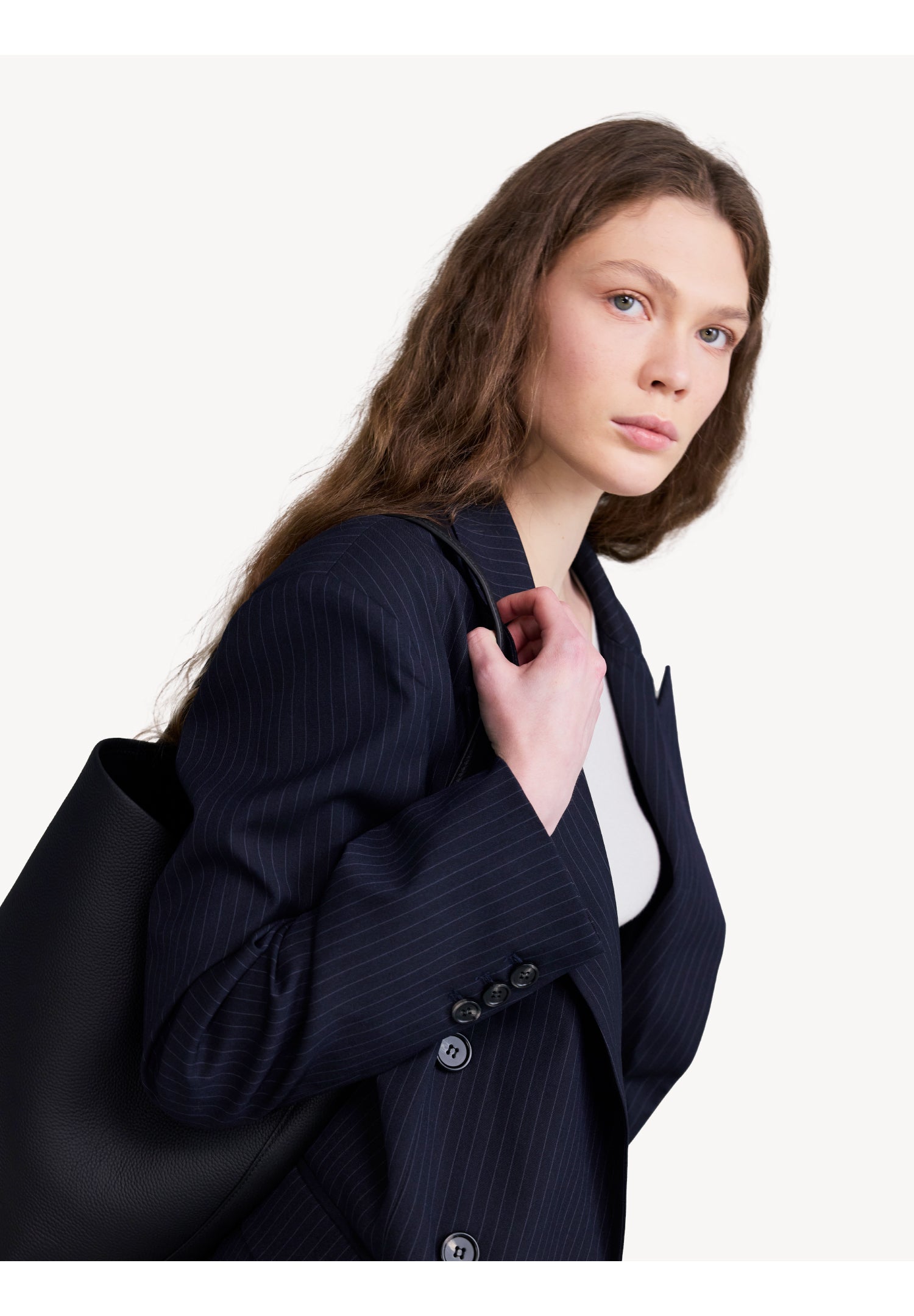 Pinstripe Double Blazer