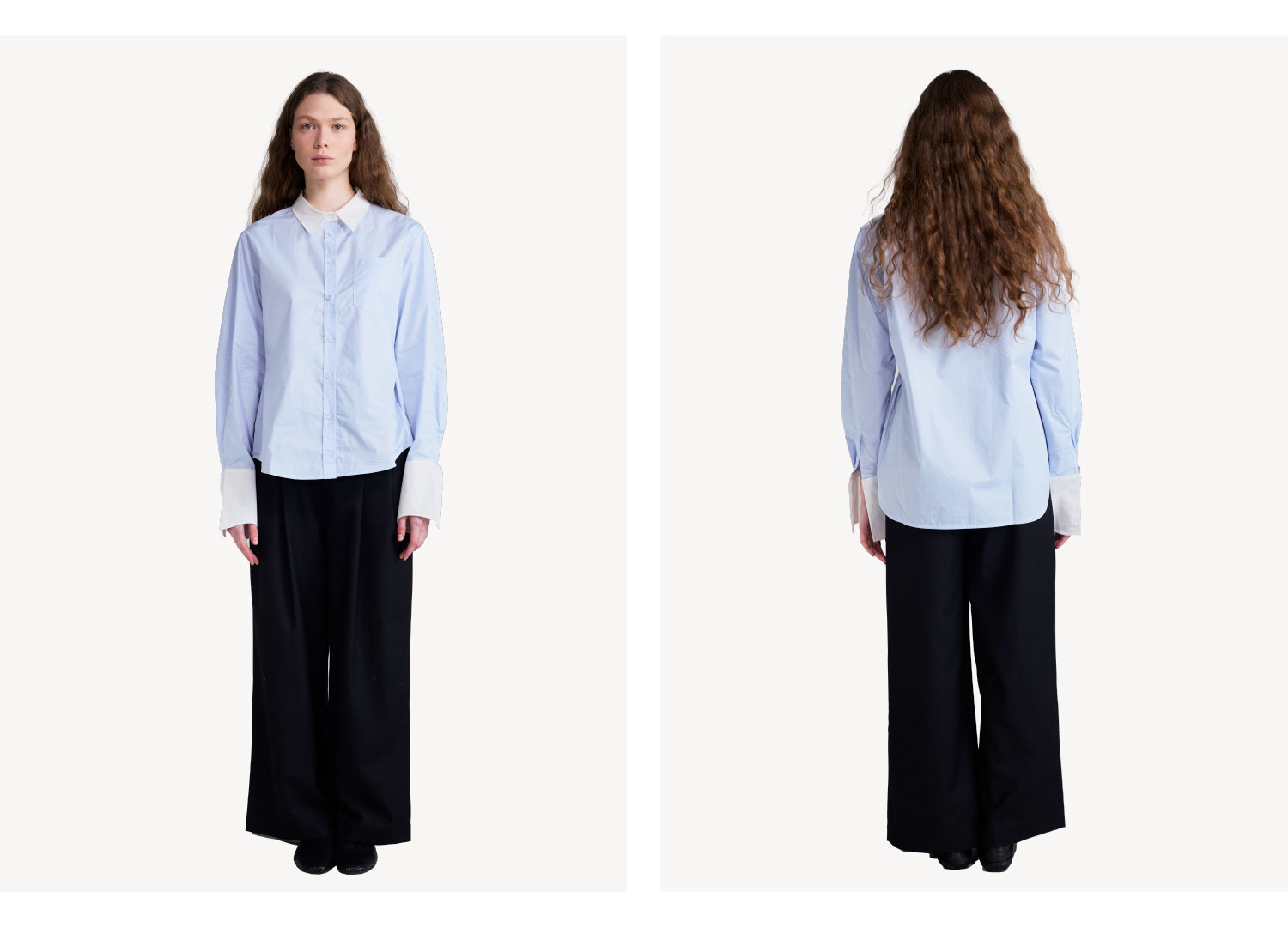 Contrast Collar Shirt