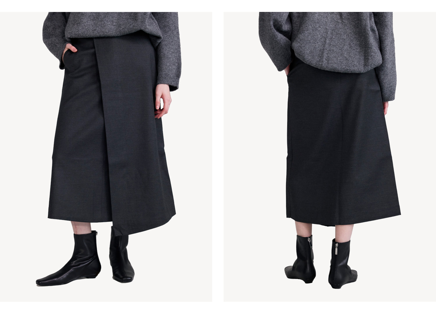 Asymmetric Wrap Skirt