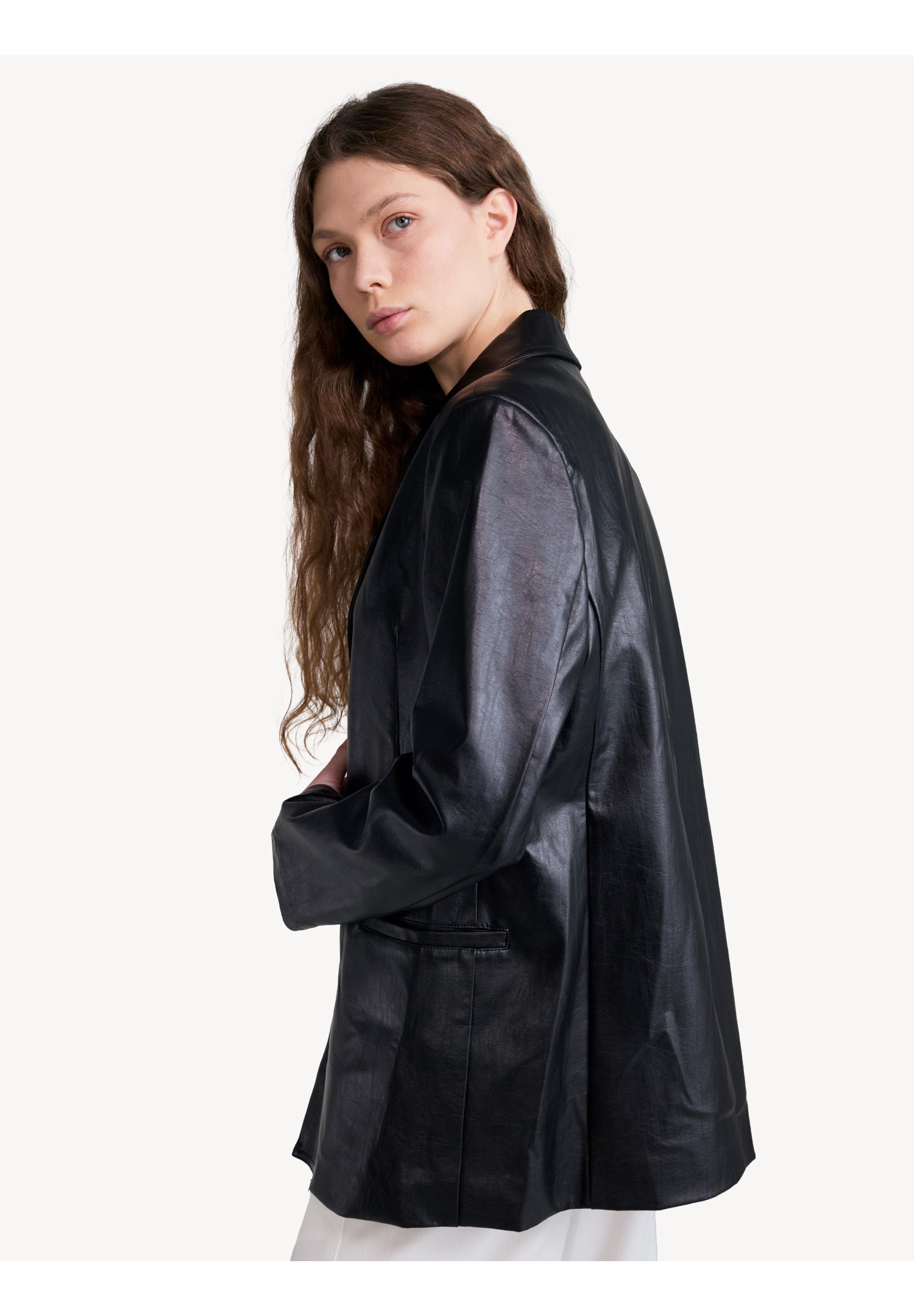 Tailored Leather Blazer