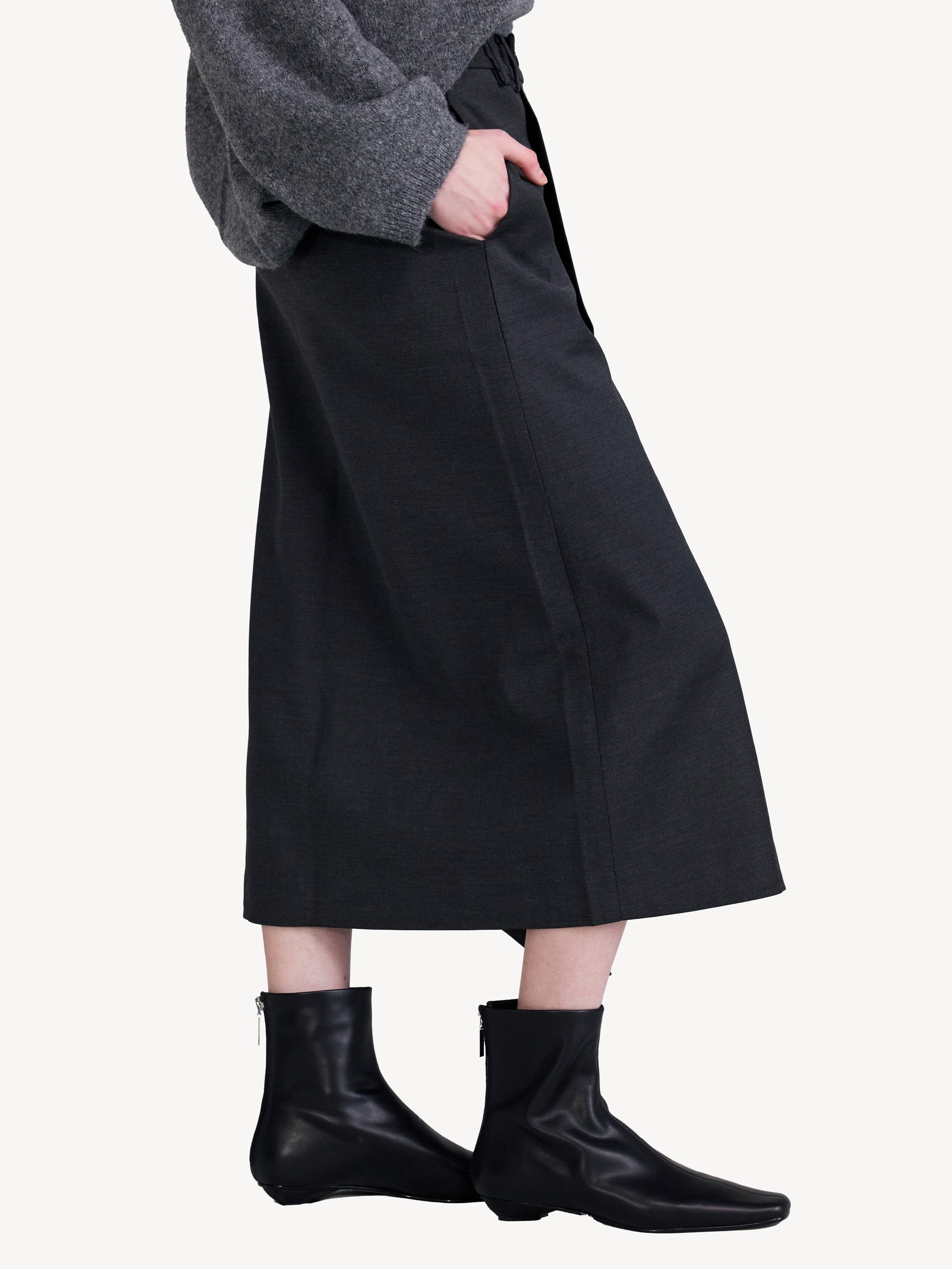 Asymmetric Wrap Skirt