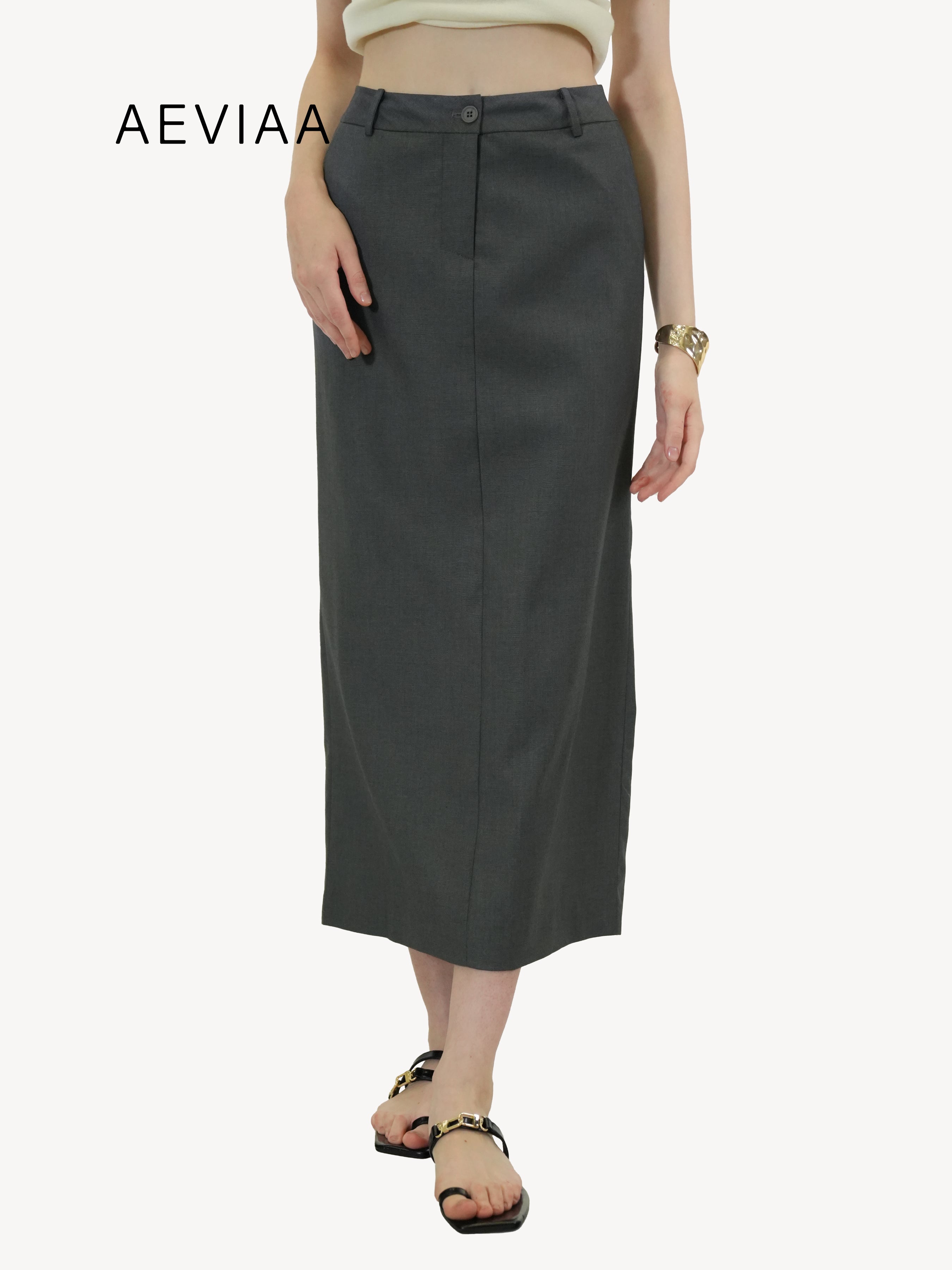 Tailored Midi Pencil Skirt