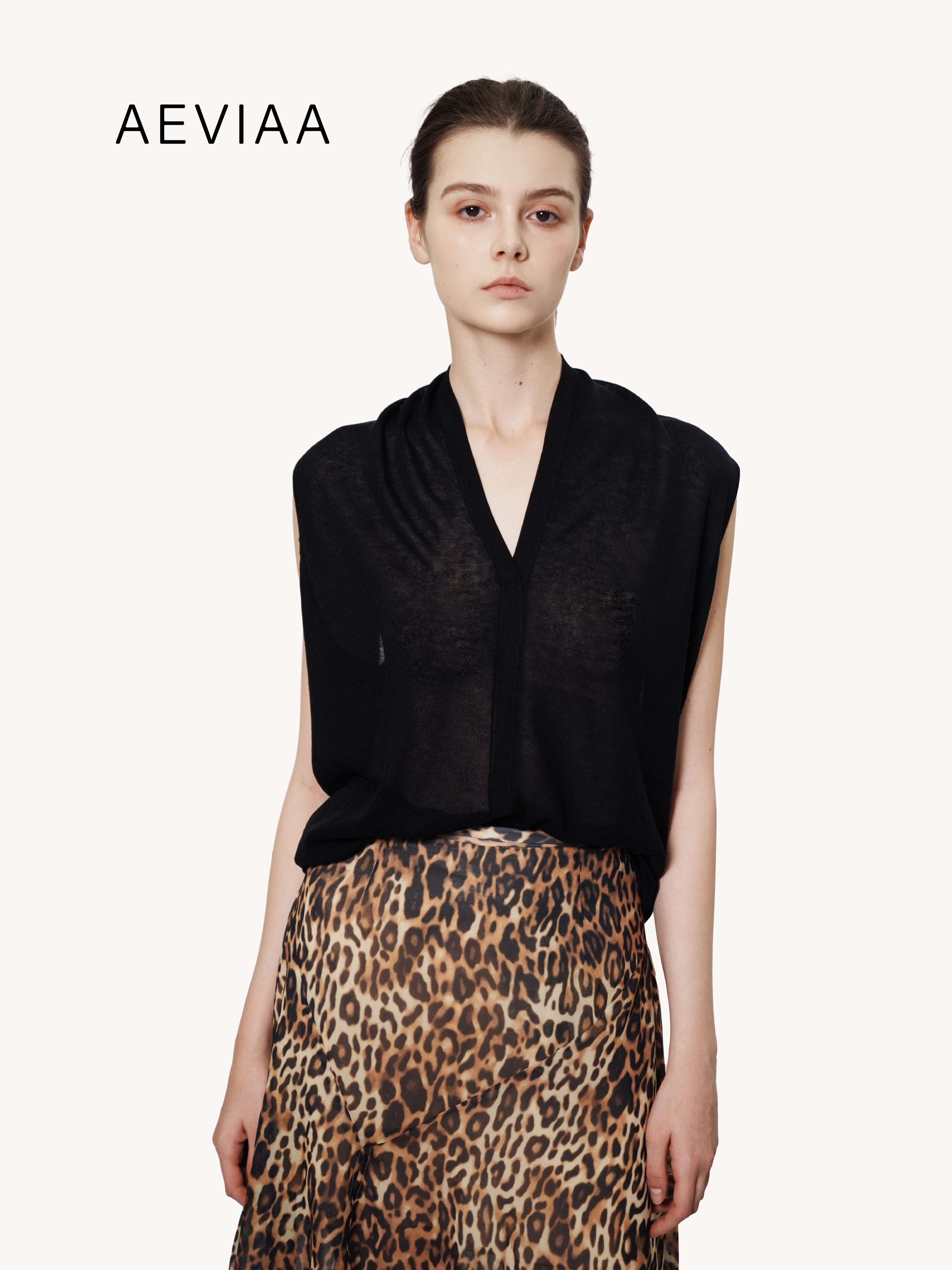 Sleeveless Wrap Blouse