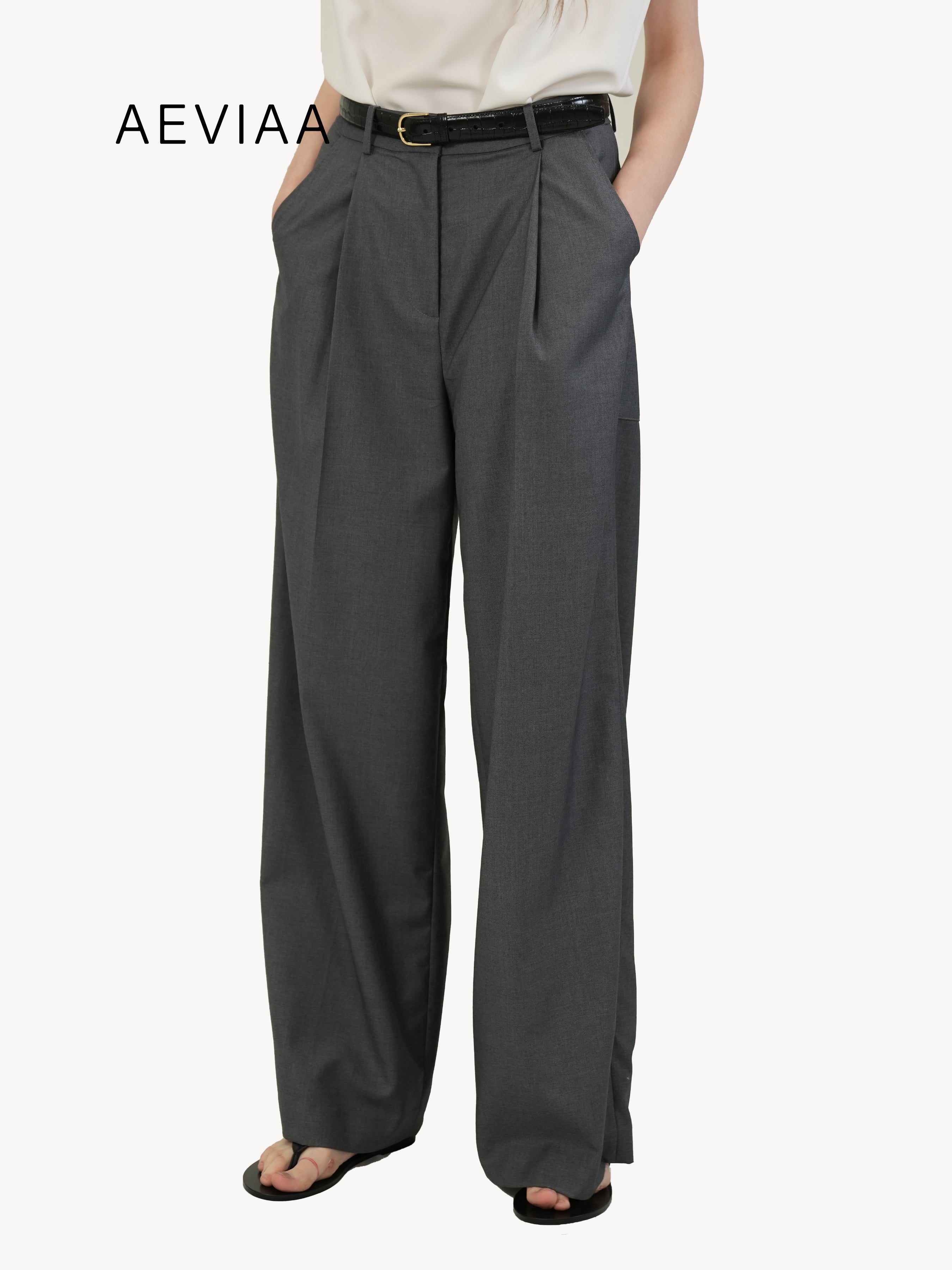 The Wool Wide-Leg Trousers
