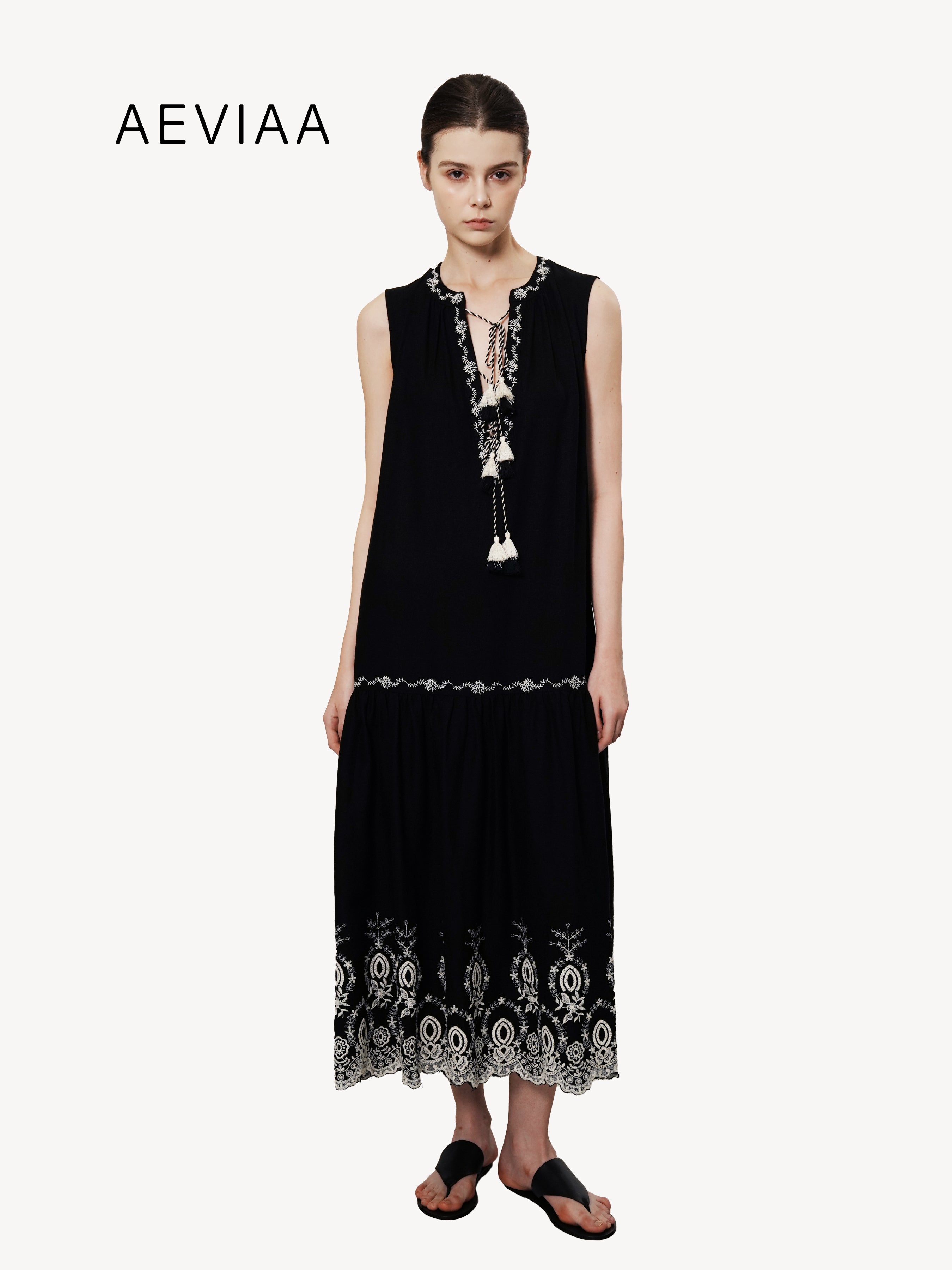 Embroidered Maxi Dress