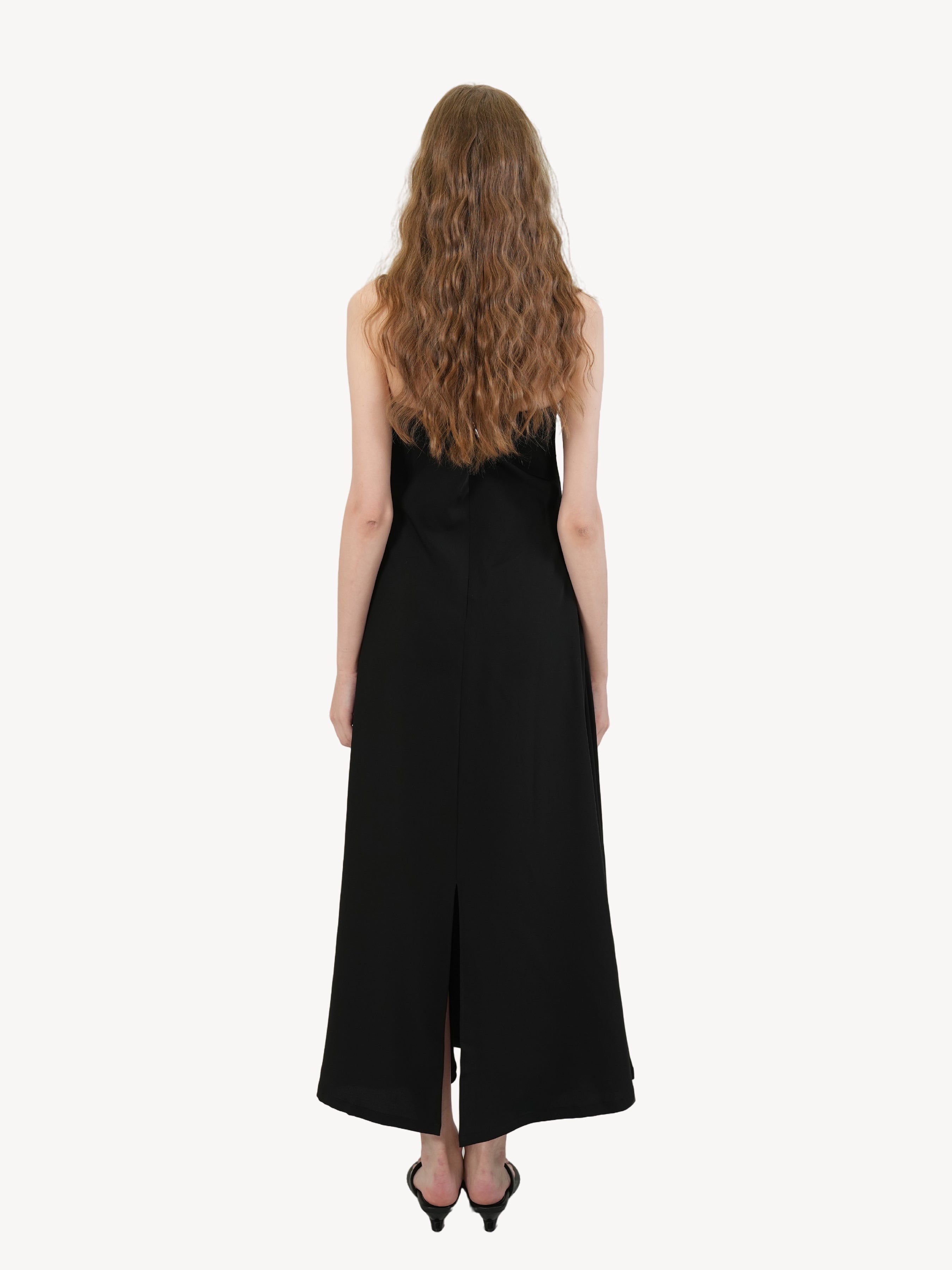 Wool Strapless Maxi Dress