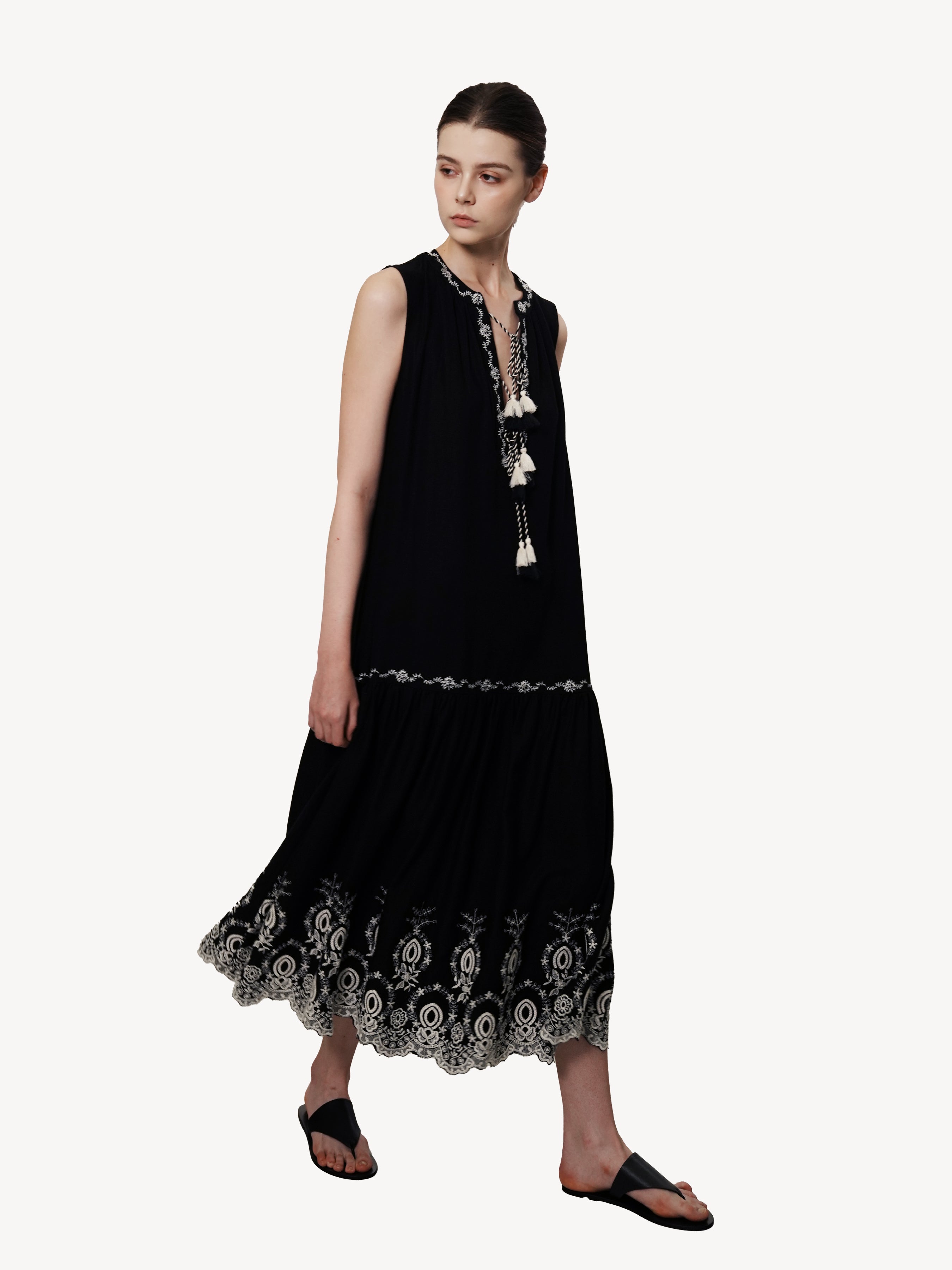 Embroidered Maxi Dress