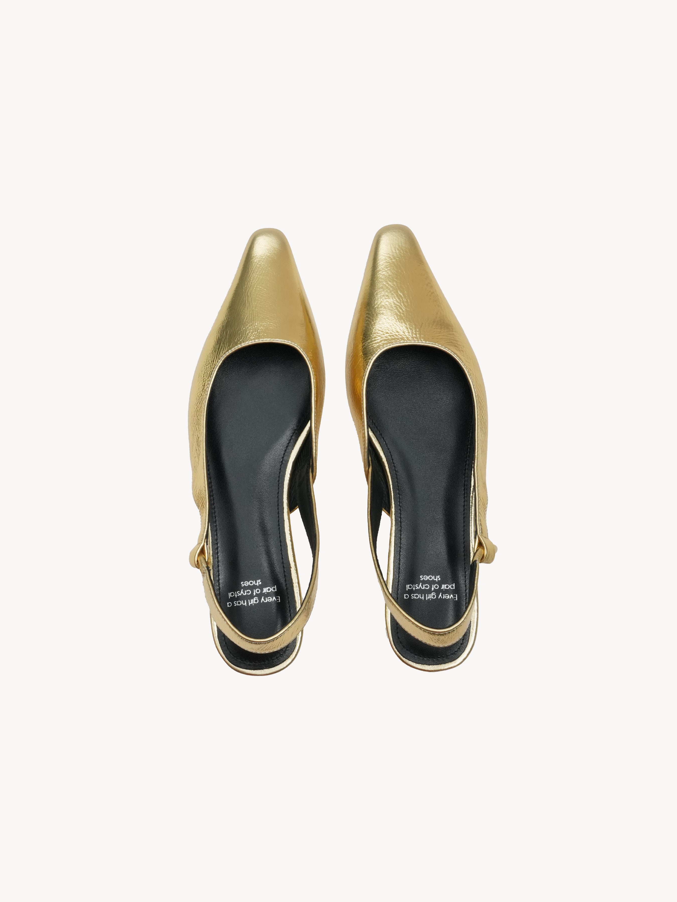 The Gold Pointed Flats