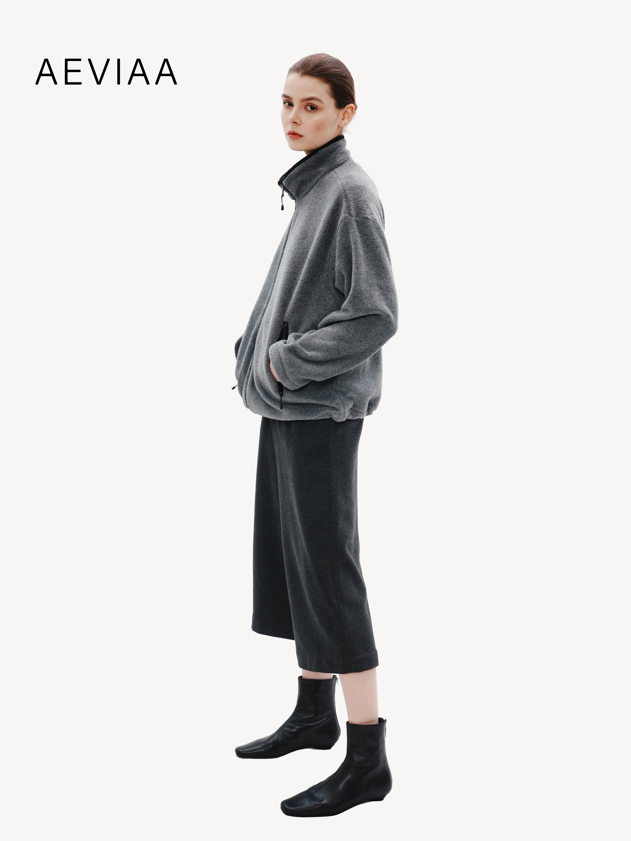 Minimal Zip Fleece Jacket